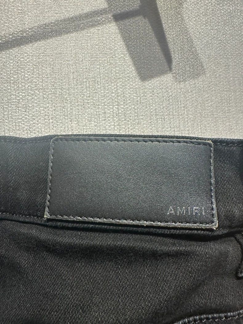 Amiri Amiri knee patch leather black jeans Size US 31 - 5 Thumbnail