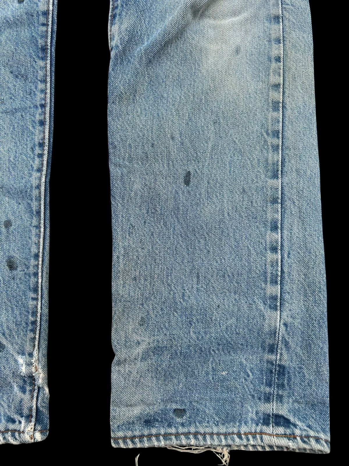 Levi's Vintage Clothing 80's THRASHED Levis 524 Selvedge Grunge Punk Denim Jeans Size US 28 / EU 44 - 6 Thumbnail