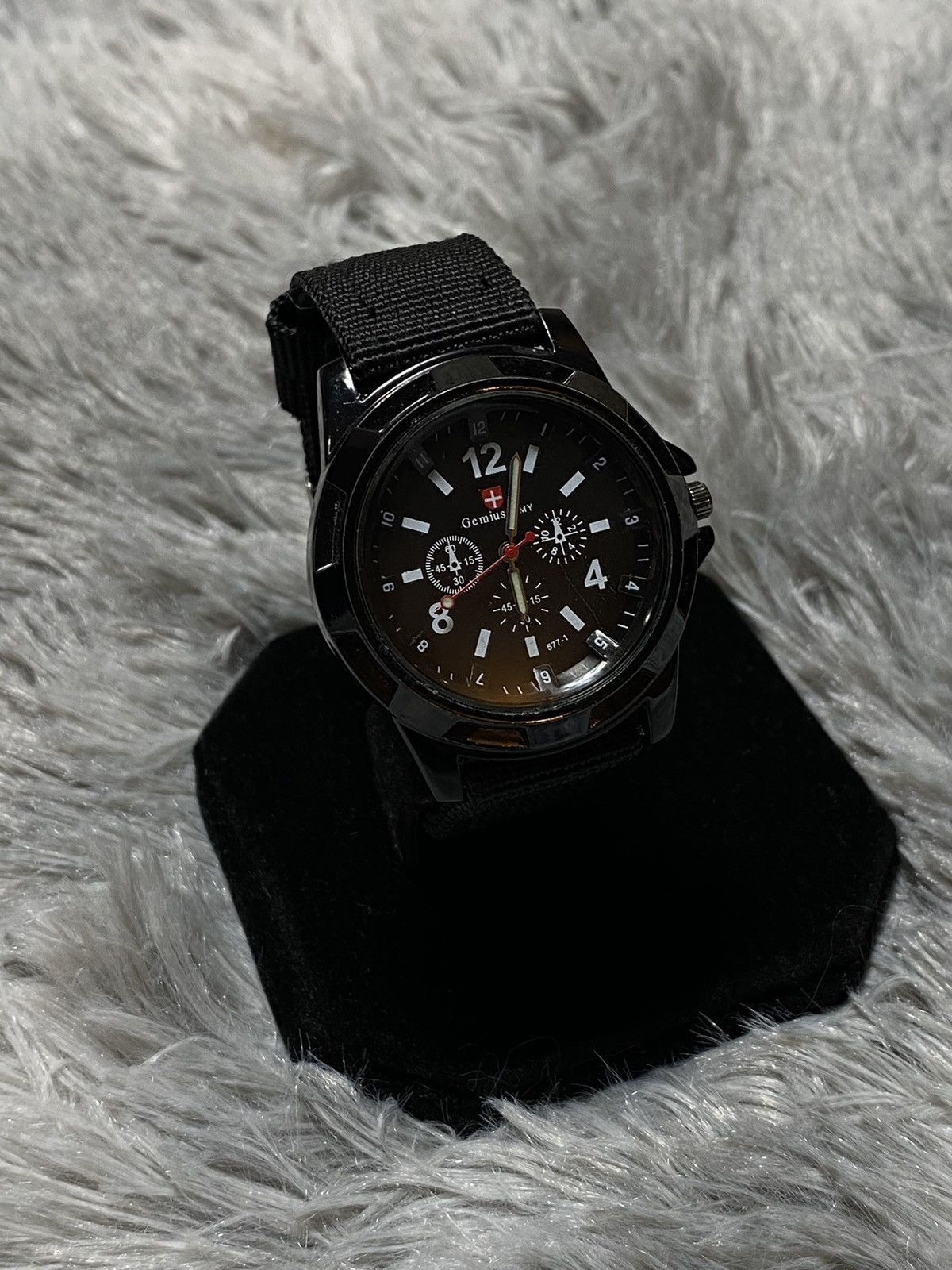 Vintage Gemius Army Black Tactical Watch | Work 100% Size ONE SIZE - 2 Thumbnail