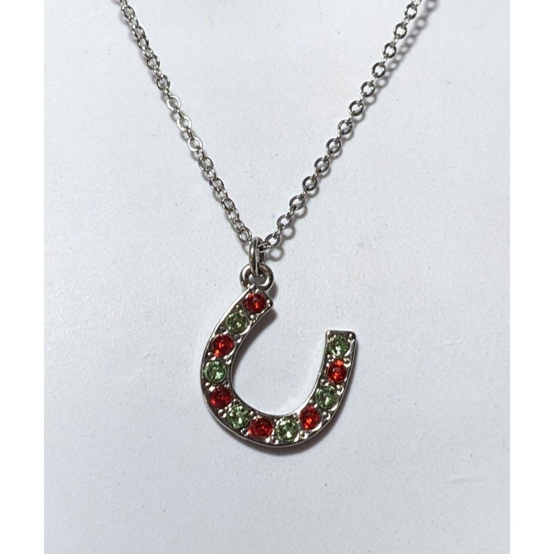 Other Red And Green Rhinestone Horseshoe Necklace Size ONE SIZE - 7 Thumbnail