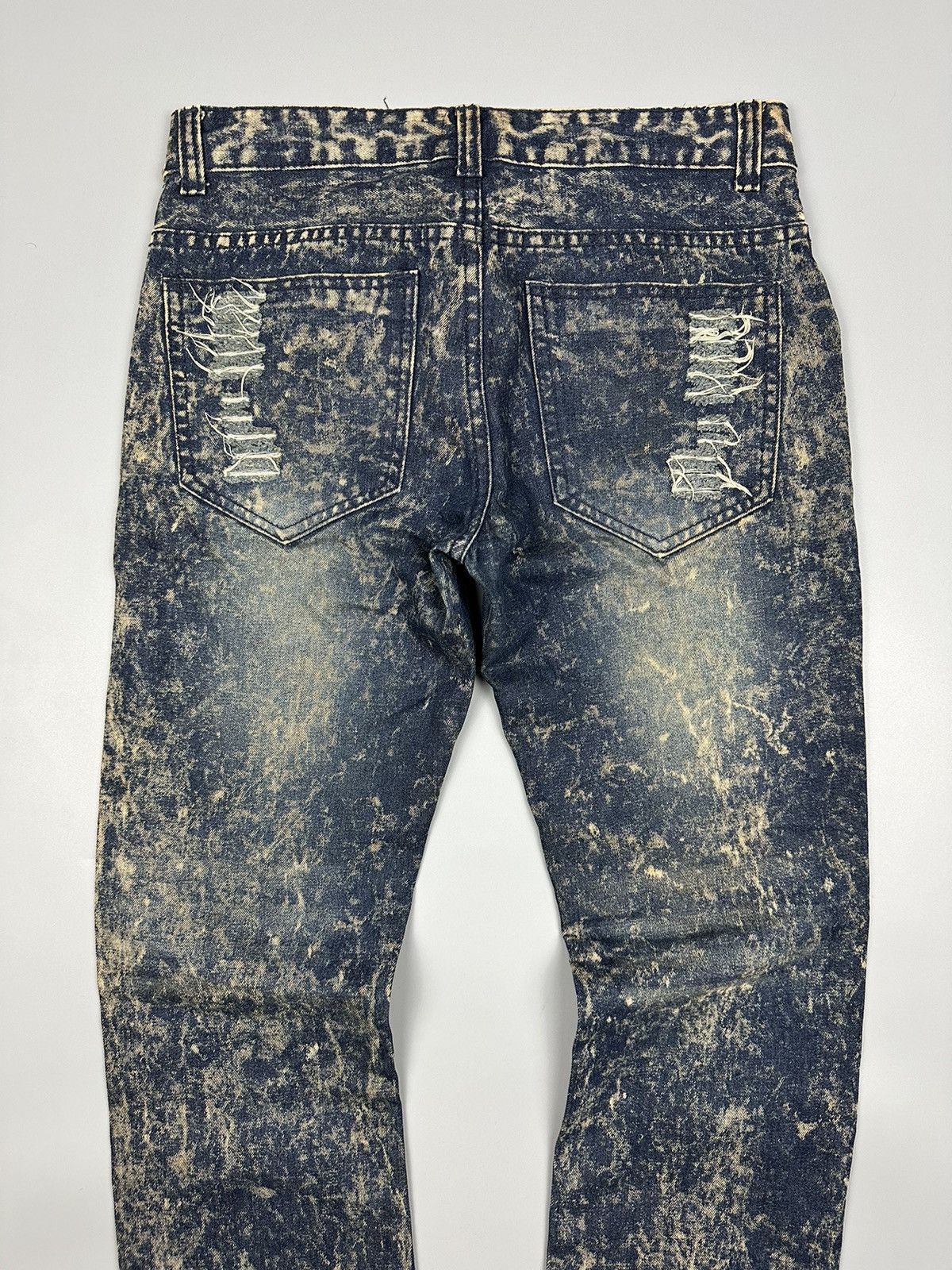 If Six Was Nine × Le Grande Bleu (L.G.B.) Nice Design Distressed Japanese Eevee Acid Washed Jeans Size US 32 / EU 48 - 4 Thumbnail