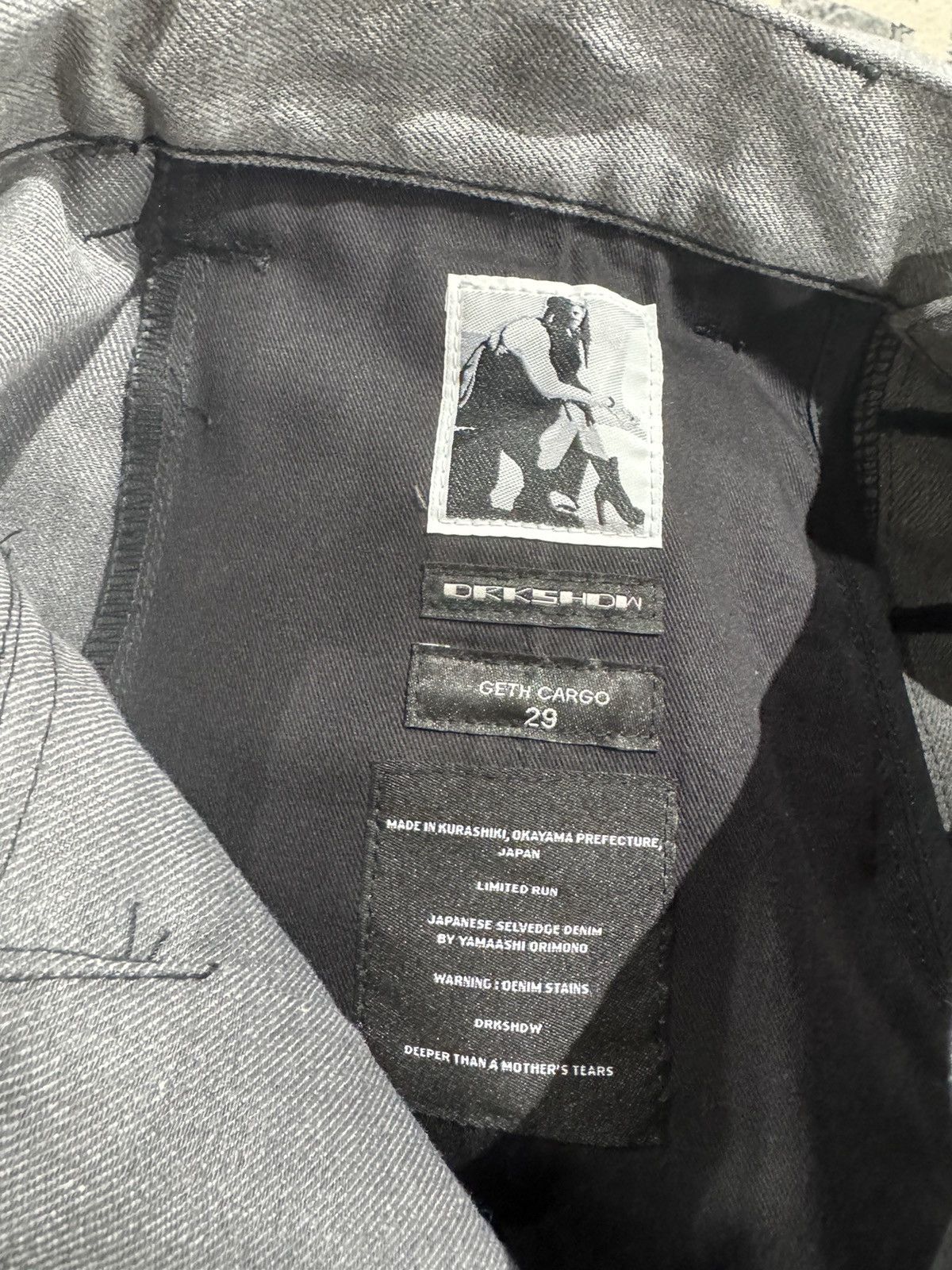 Rick Owens Drkshdw Rick Owens DRKSHDW Pad Cargos Grey Size US 29 - 9 Thumbnail
