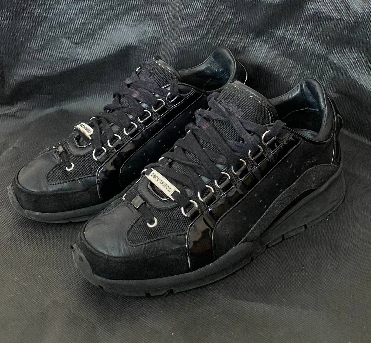 Dsquared2 DSQUARED2 Men's Black Sneakers EU 40 Leather "1964" Size US 7 / EU 40 - 4 Thumbnail