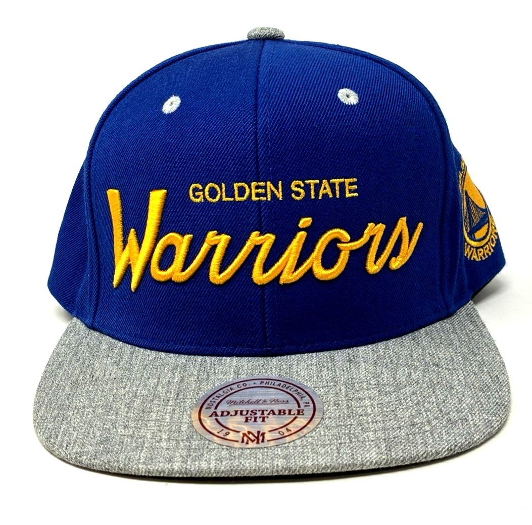 Other Mitchell & Ness Golden State Warriors Script Snapback Hat OS Size ONE SIZE - 1 Thumbnail