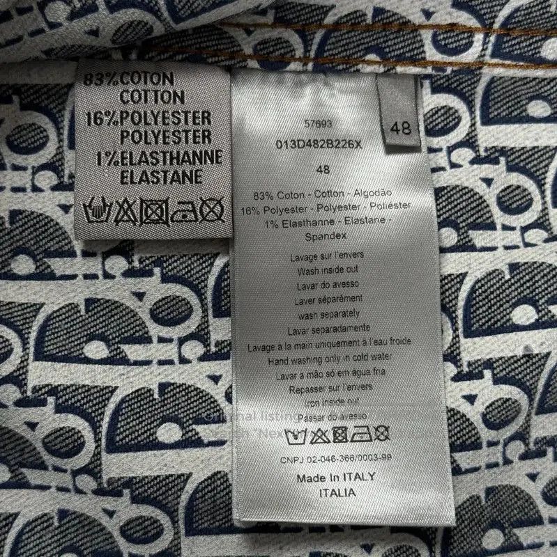 Dior Dior Blue Cotton Men's Jacket . Size US M / EU 48-50 / 2 - 4 Thumbnail