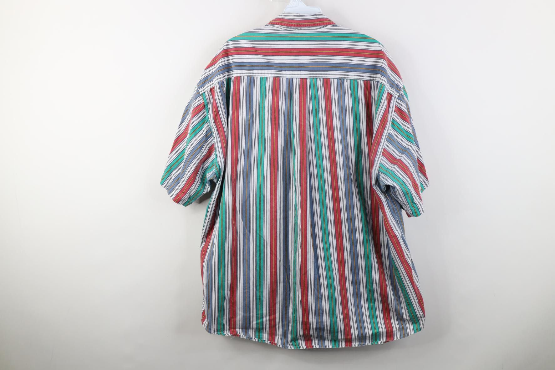 Vintage Vintage 90s Streetwear Fit Rainbow Striped Button Down Shirt Size US XL / EU 56 / 4 - 10 Thumbnail