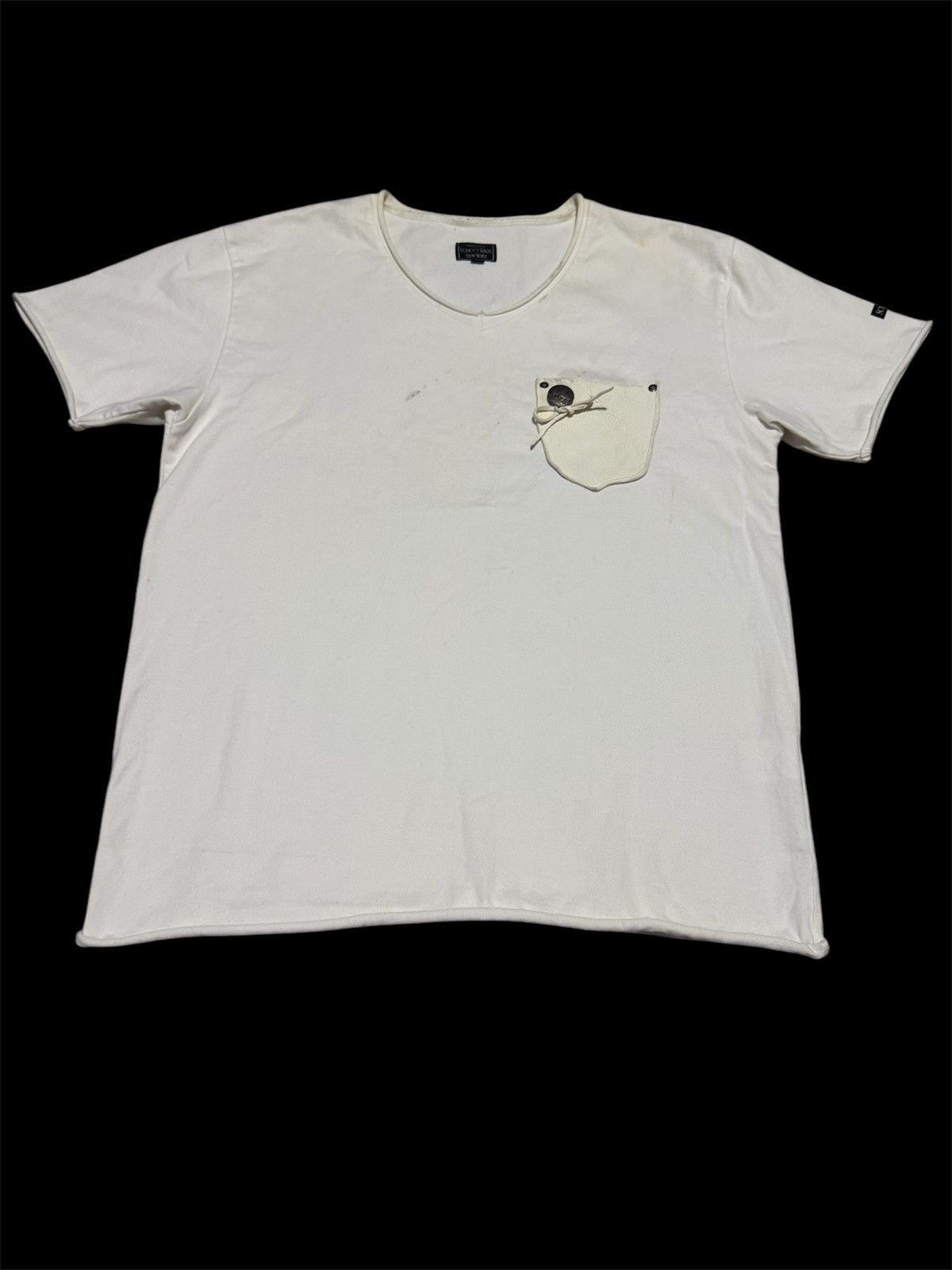 Schott × Vintage Vtg Plain White Schott Bros NY Leather Pocket Size US L / EU 52-54 / 3 - 2 Thumbnail