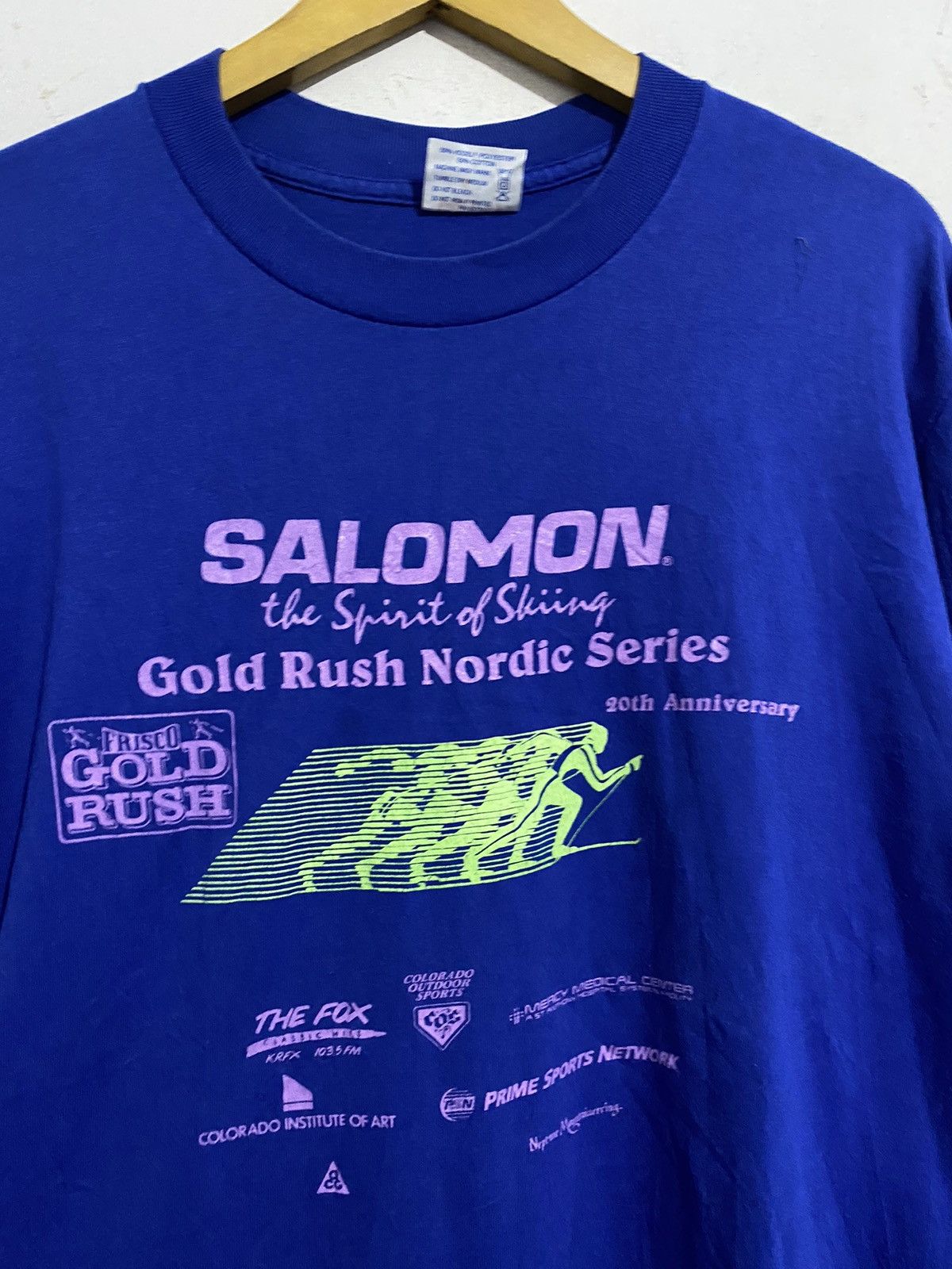 Salomon 💸BINDINGOFFER💸Vintage 80s Salomon 20th Anniversary Tees Size US L / EU 52-54 / 3 - 2 Thumbnail