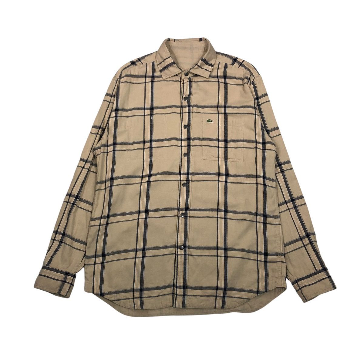Japanese Brand 🔥VINTAGE REVERSIBLE FLANNEL JACKET LACOSTE TARTAN DESIGN Size US M / EU 48-50 / 2 - 1 Thumbnail