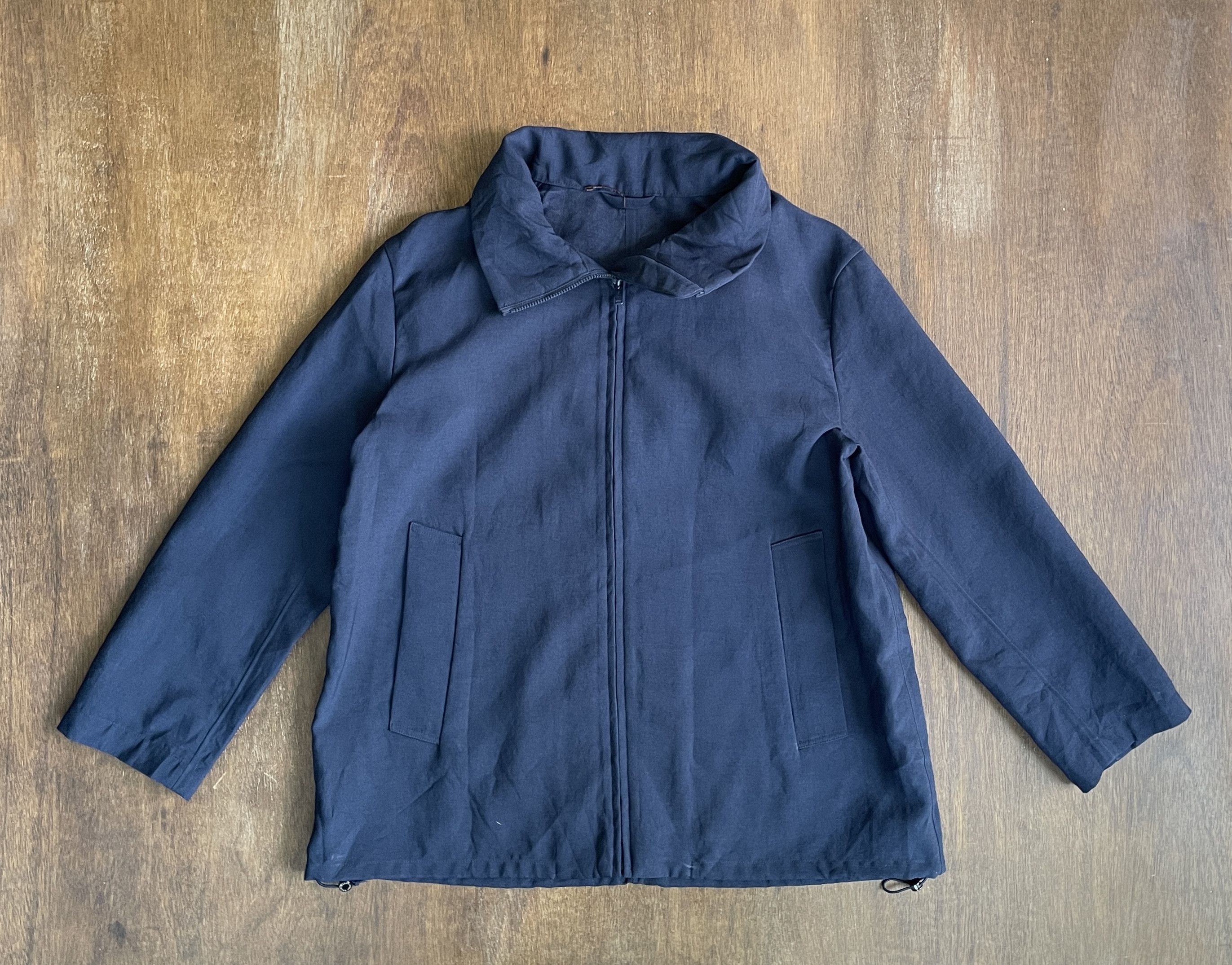 Mackintosh Mackintosh London Navy Hooded Jacket Zip Front Lightweight Size US M / EU 48-50 / 2 - 1 Thumbnail