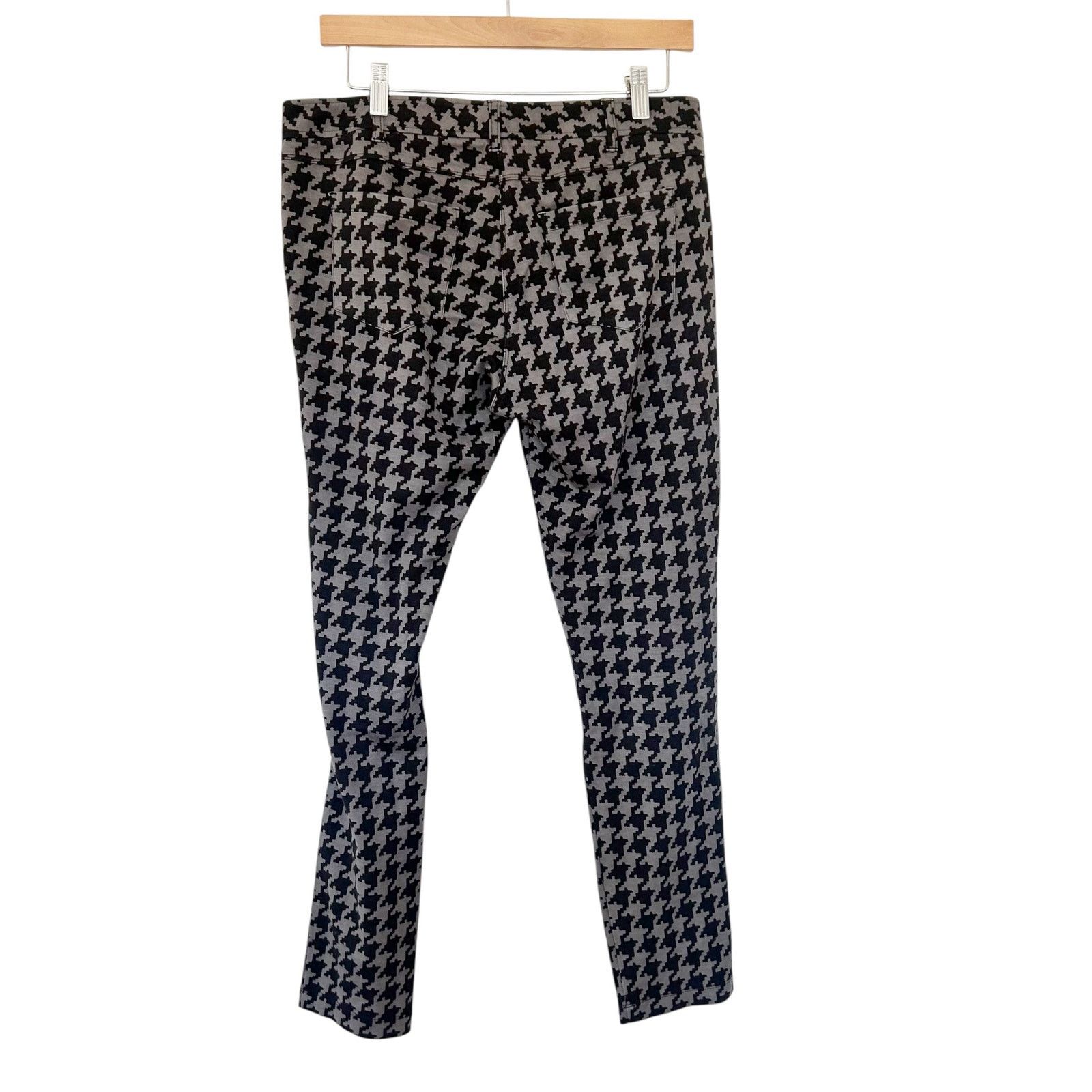 J.McLaughlin J. McLaughlin Black Gray Houndstooth Pants Sz 8 Size 30" / US 8 / IT 44 - 5 Thumbnail