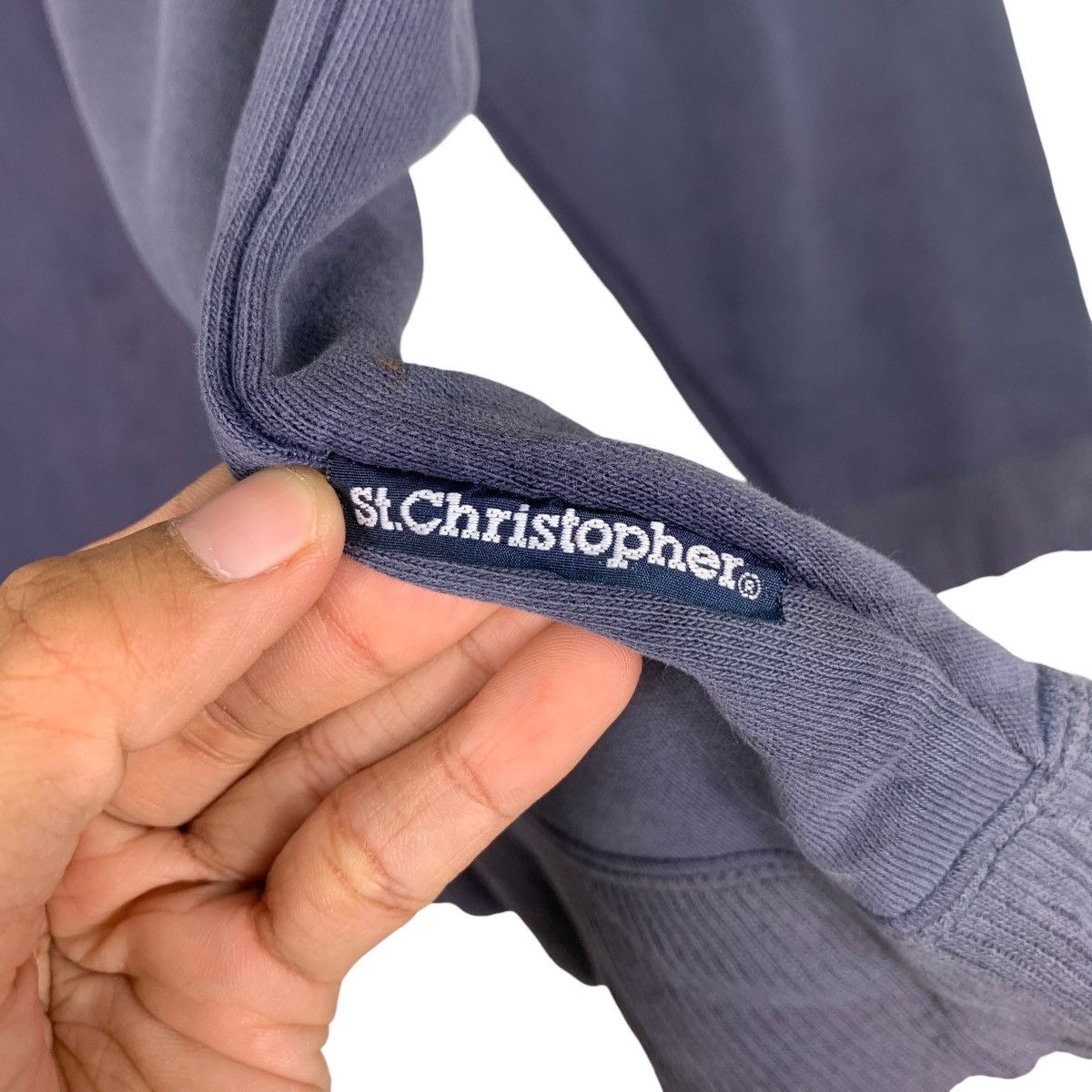 Vintage ST. CHRISTOPHER Embroidery Logo Half Zip Sweater #0960-C43 Size US L / EU 52-54 / 3 - 12 Thumbnail