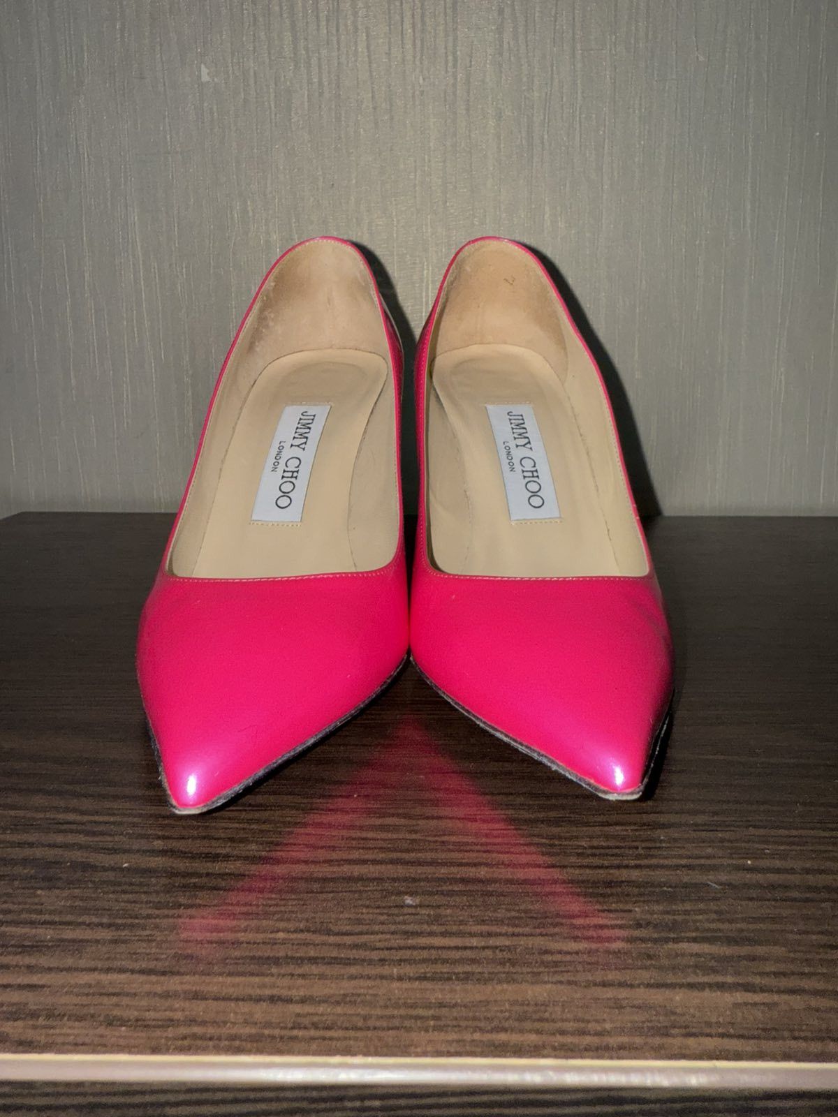 Jimmy Choo Jimmy Choo Anouk Heels Pearl Raspberry Neon Pink size:35 Size US 4.5 / IT 34.5 - 3 Thumbnail