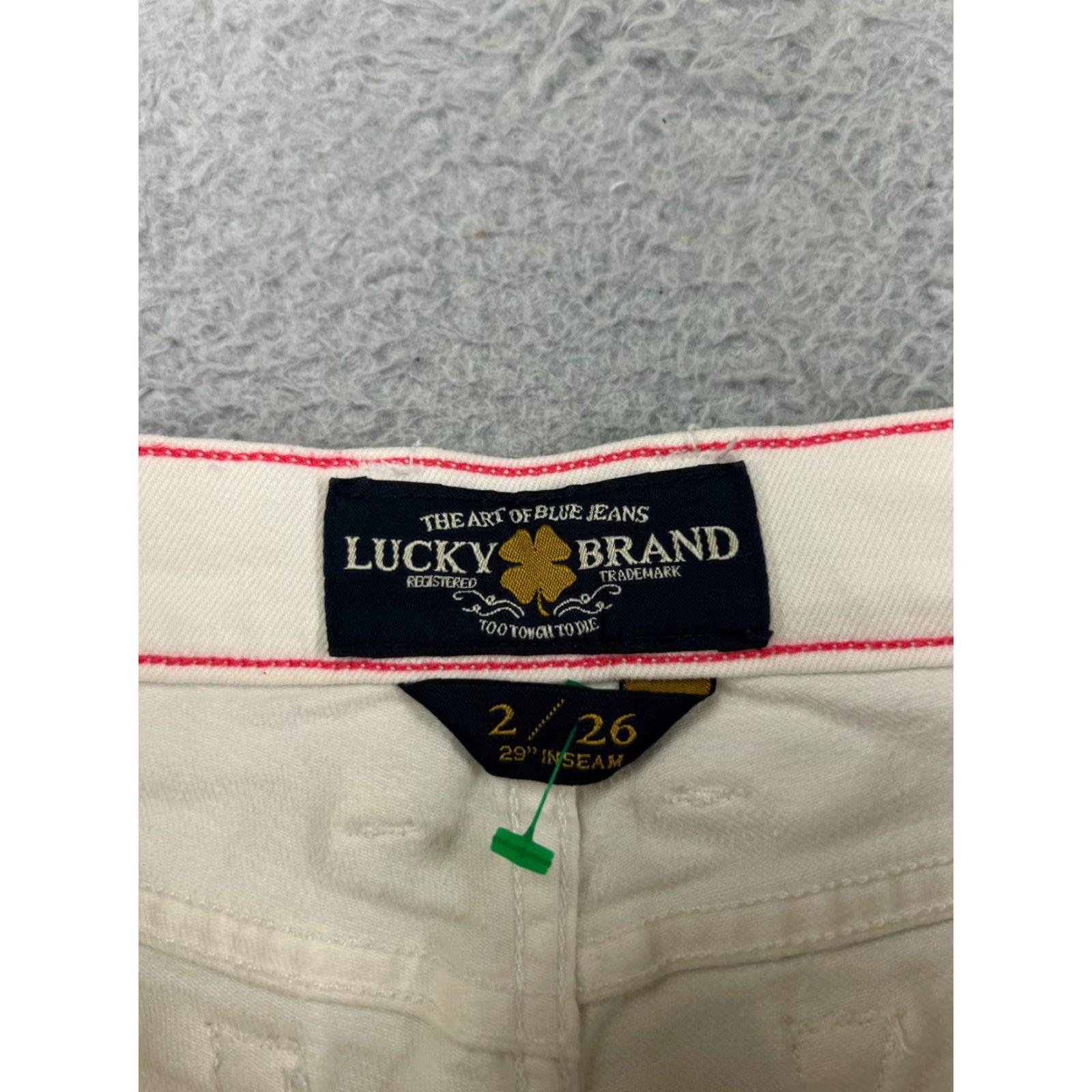 Lucky Brand Lucky Brand Jeans 2 White Denim Skinny Tapered Cotton Blend Stretch Womens Size 26" / US 2 / IT 38 - 3 Thumbnail