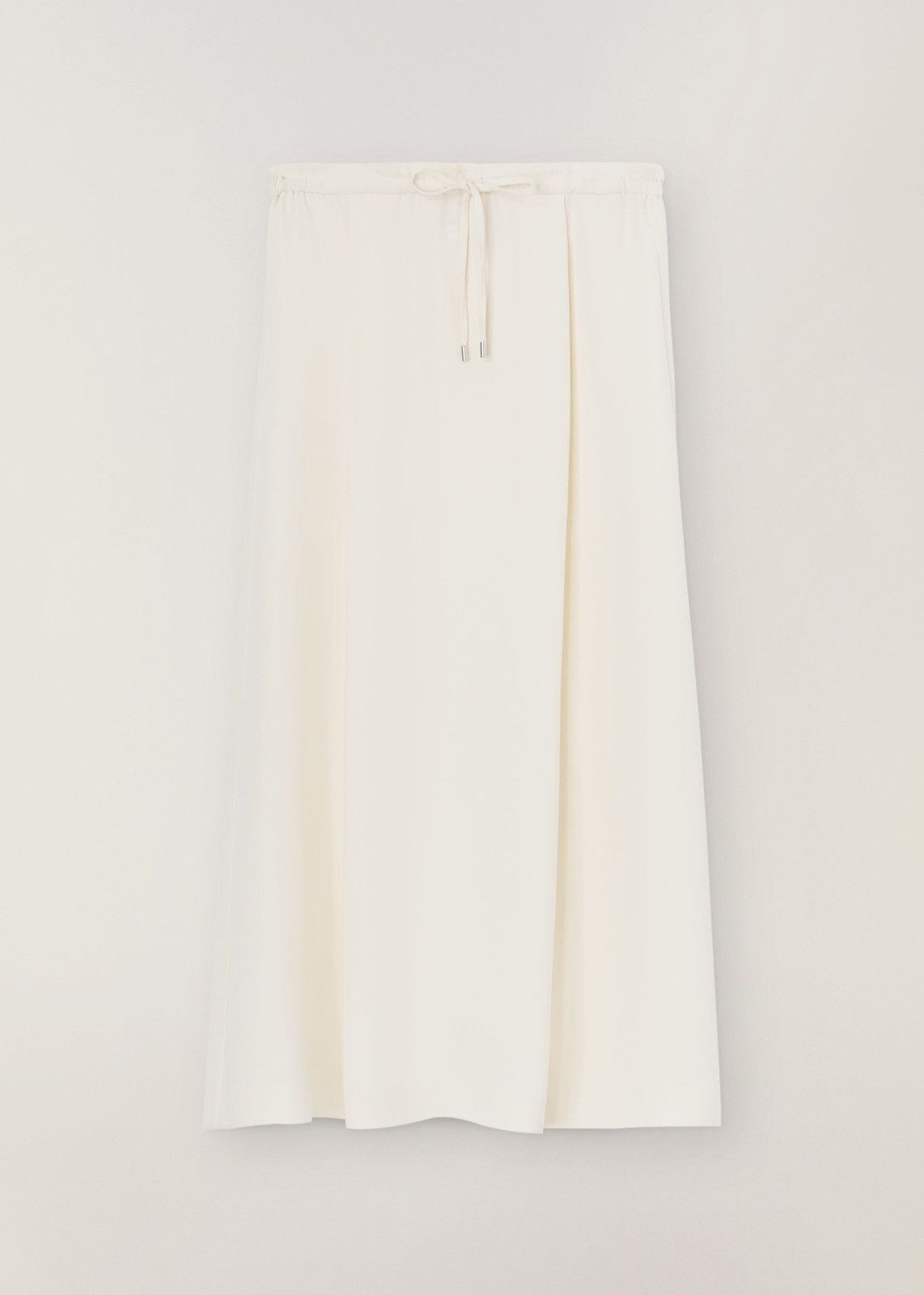 Loro Piana o1srvl11e0824 Lina Silk Midi Skirt in White Size 26" / US 2 / IT 38 - 1 Thumbnail