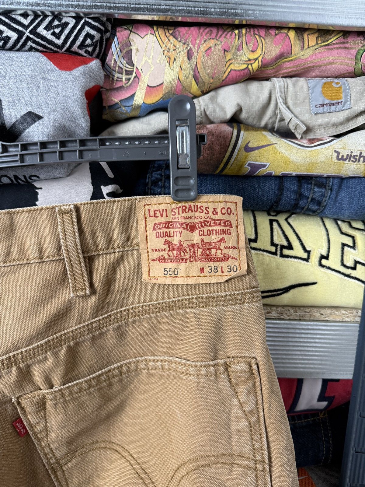 Levi's Vintage Levis Cargo Pants Brown 90s Carpenter Size US 38 / EU 54 - 9 Thumbnail