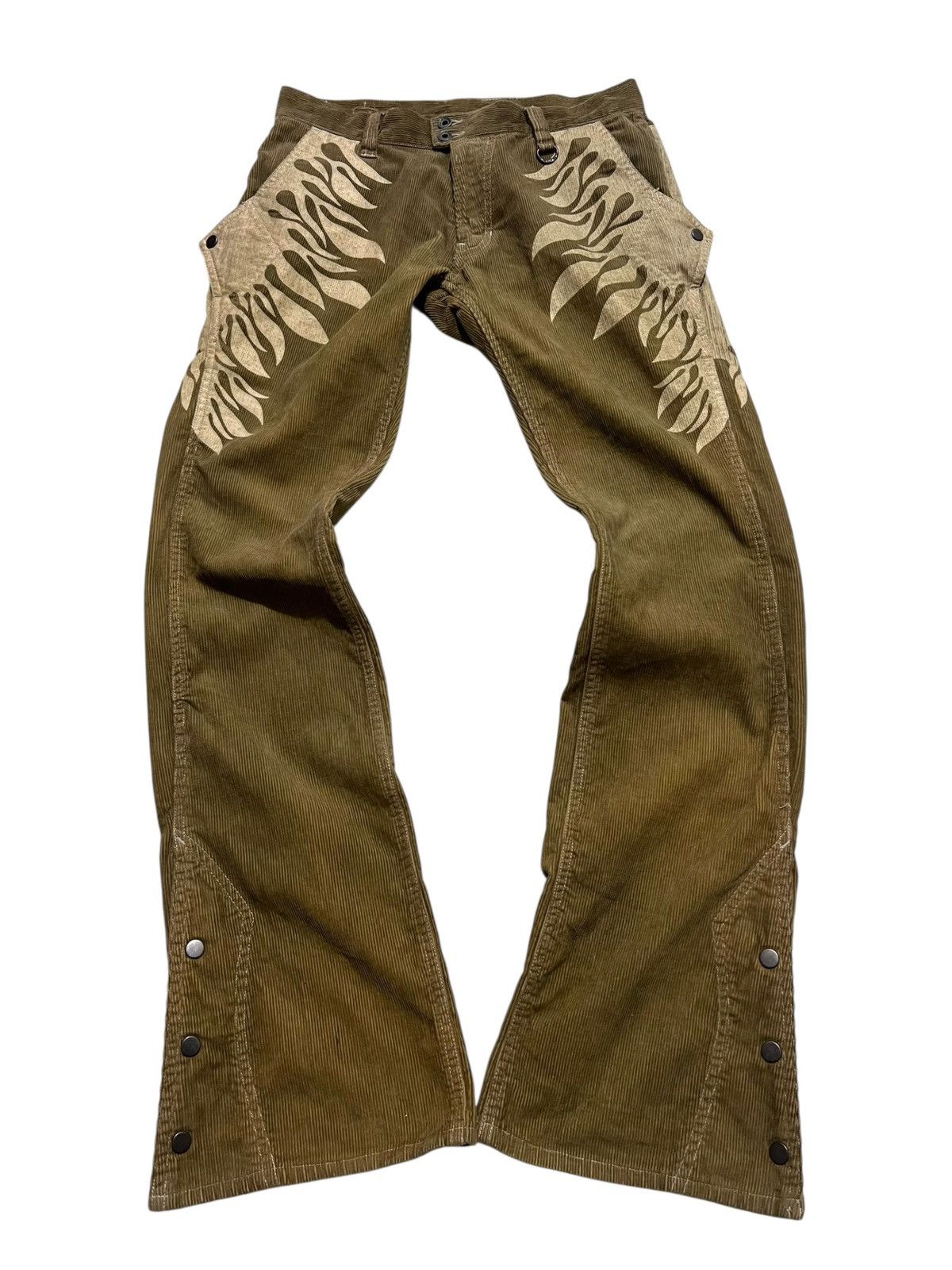 Nicole club flame corduroy flared pants