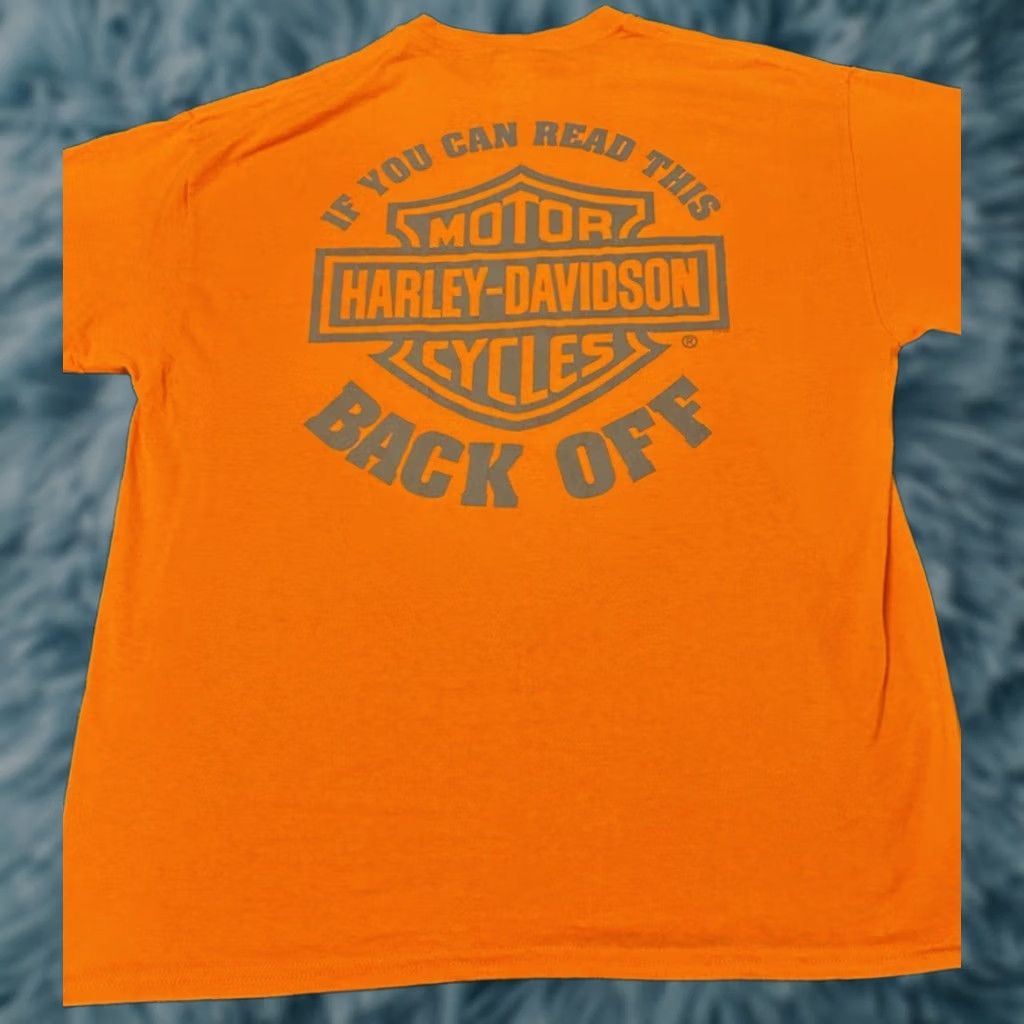 Harley Davidson VINTAGE Harley Davidson Shirt Mens XL Orange Biker Florida 2016 Y2K VTG Size US XL / EU 56 / 4 - 1 Thumbnail