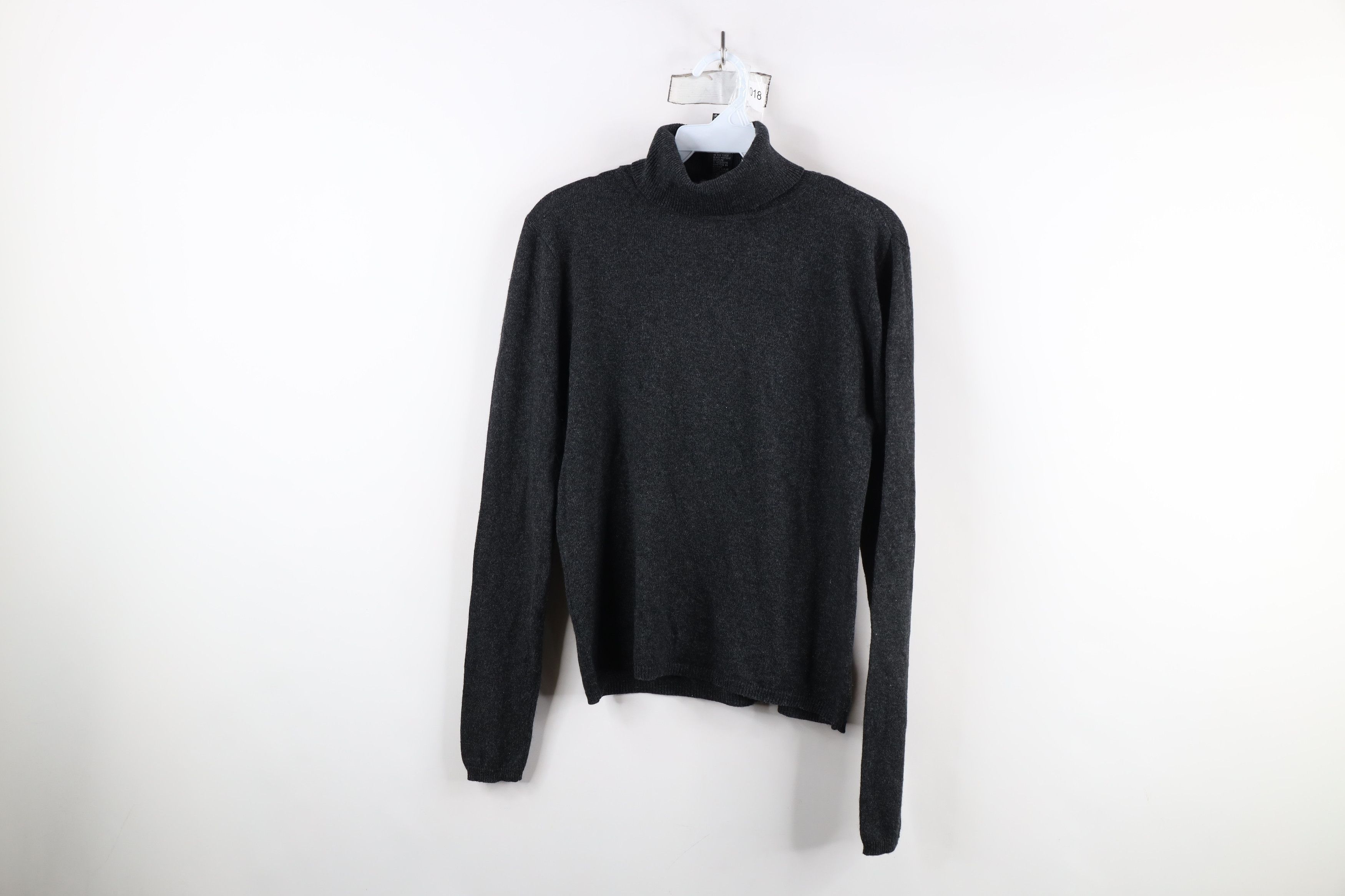 Vintage Vintage 90s Streetwear Silk Knit Turtleneck Sweater Gray Size M / US 6-8 / IT 42-44 - 1 Thumbnail