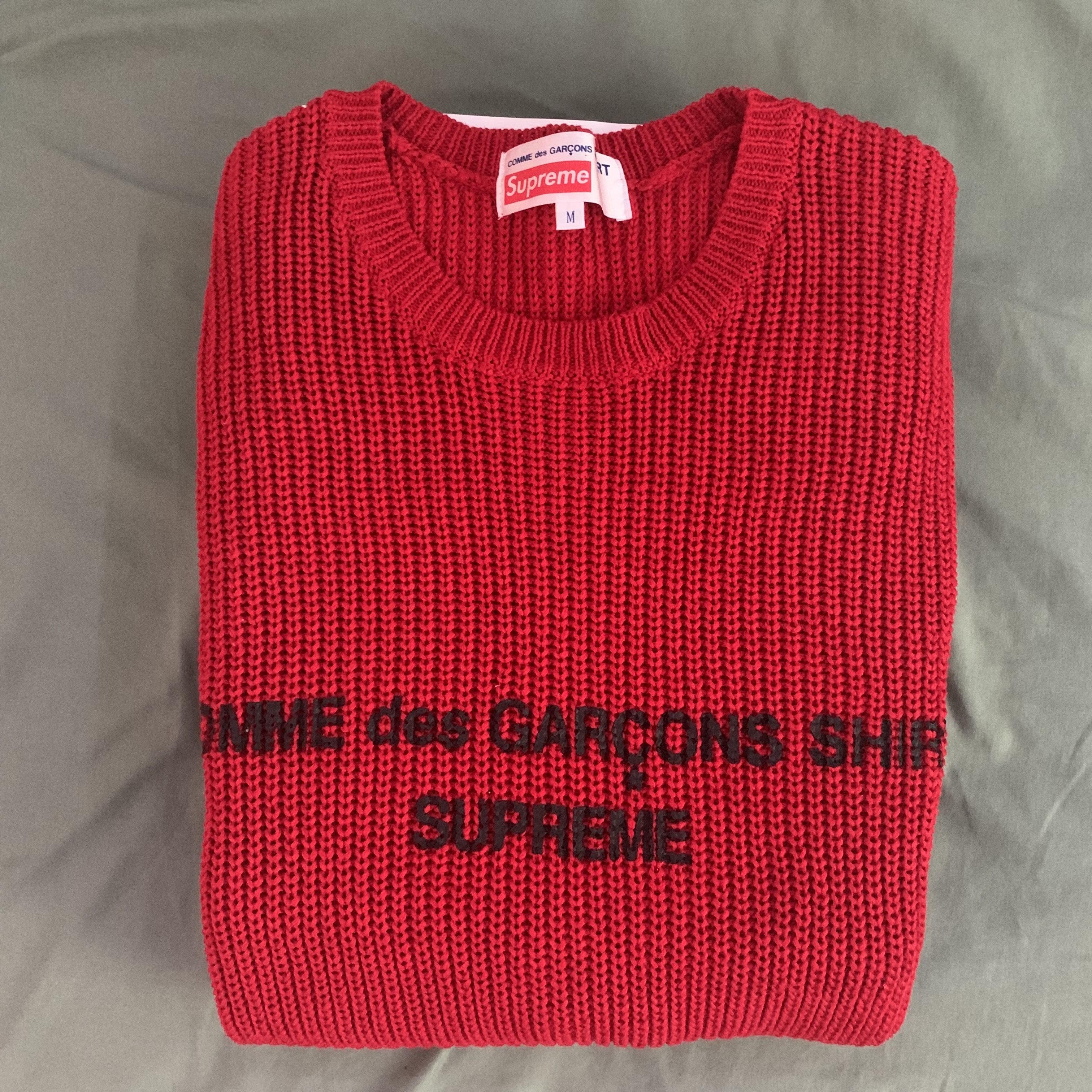 Supreme comme des garcons pullover red online