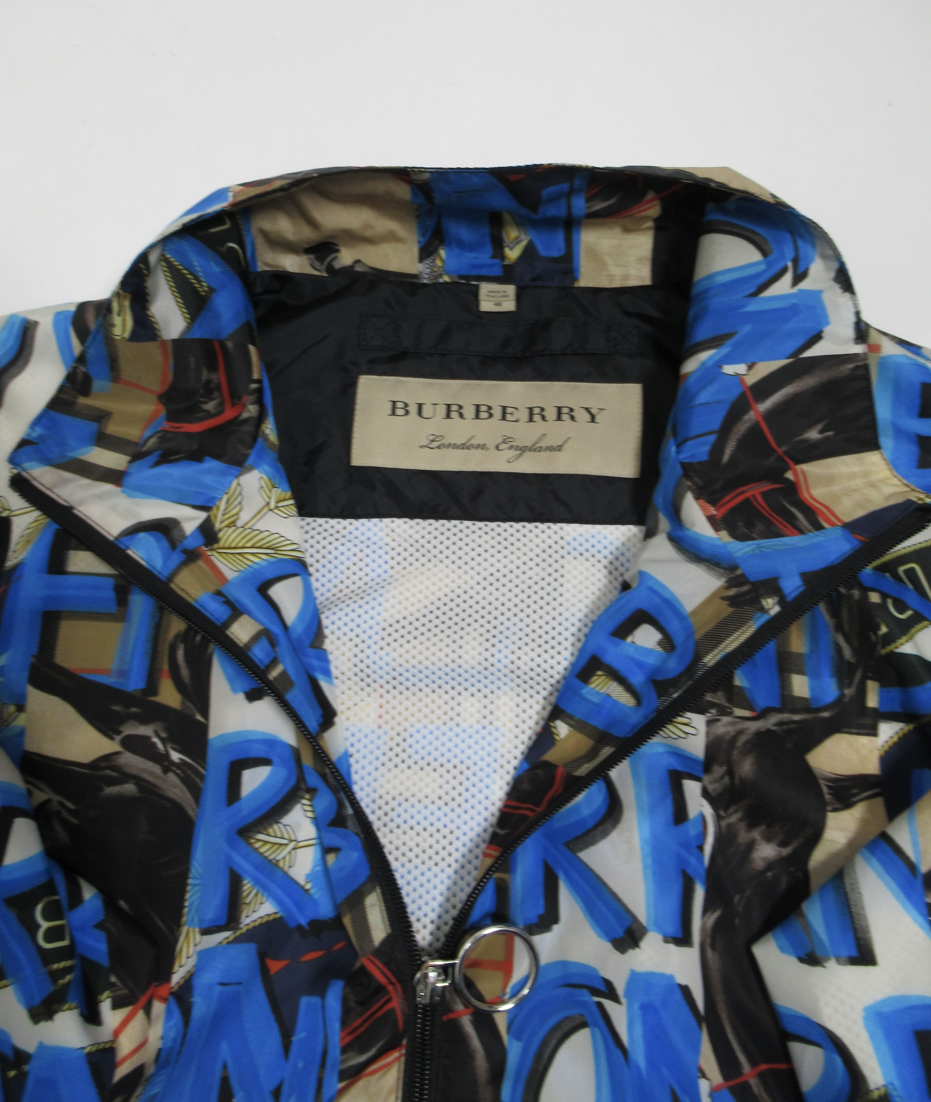 Burberry Burberry London England Graffiti Print Nylon Bomber Jacket Size US L / EU 52-54 / 3 - 6 Thumbnail