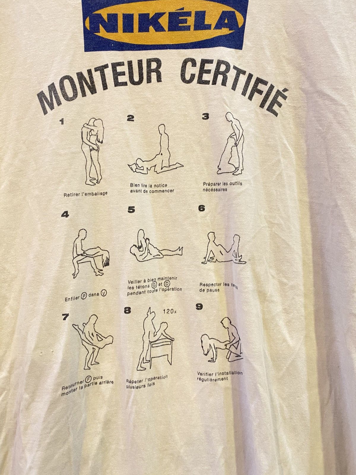 Vintage Vintage Parody Nikela Monteur Cirtifie Pornstar T-Shirt Size US L / EU 52-54 / 3 - 2 Thumbnail