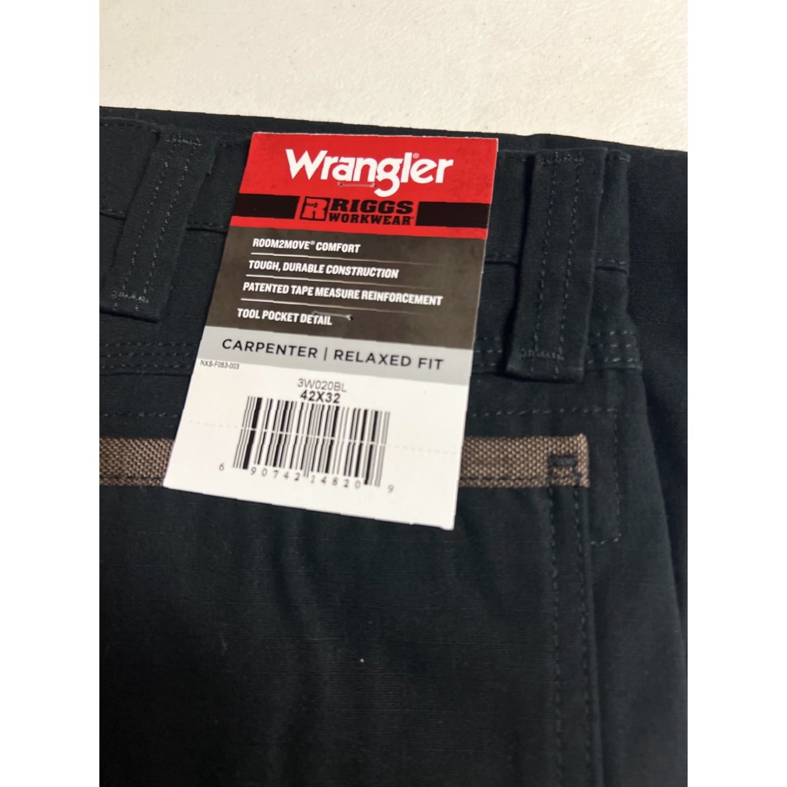 Wrangler New Wrangler Riggs Ranger Relaxed Fit Carpenter Cargo Pants 42x32 Black NWT Size US 42 / EU 58 - 3 Thumbnail