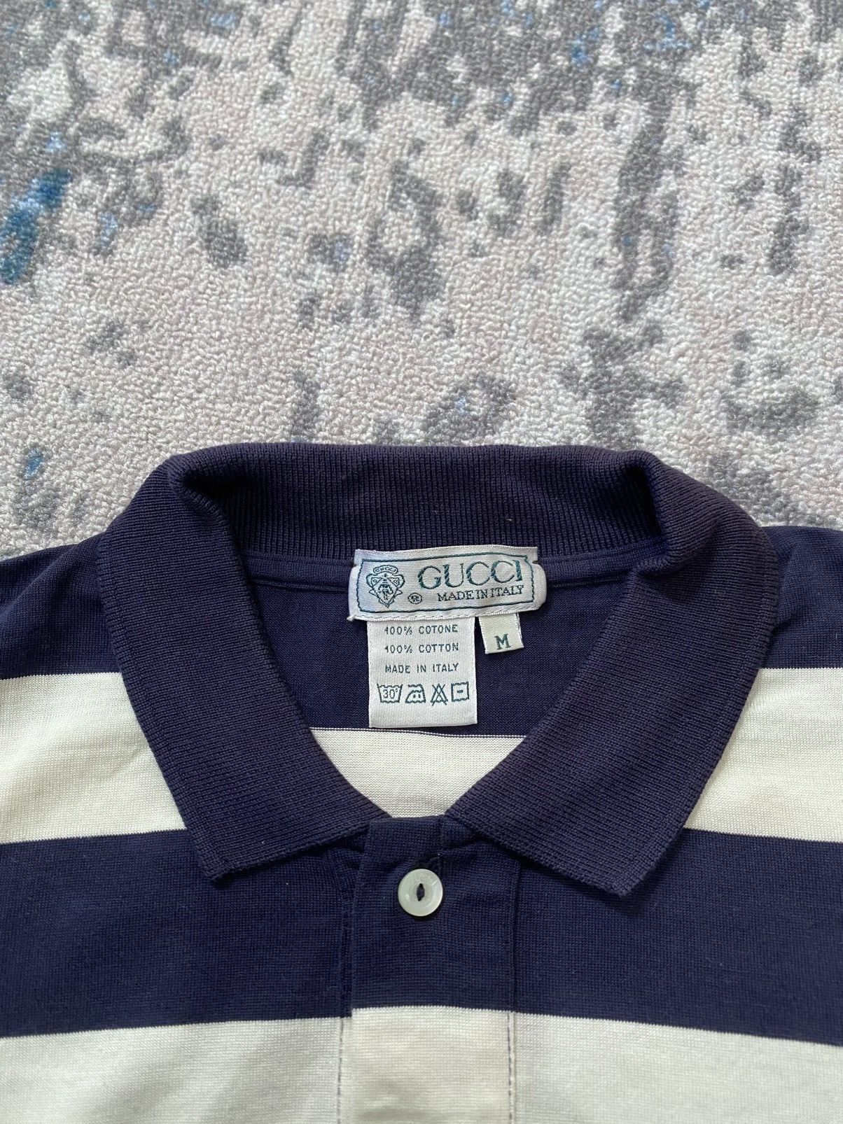 Gucci Vintage Gucci Striped Polo Shirt Size US M / EU 48-50 / 2 - 3 Thumbnail