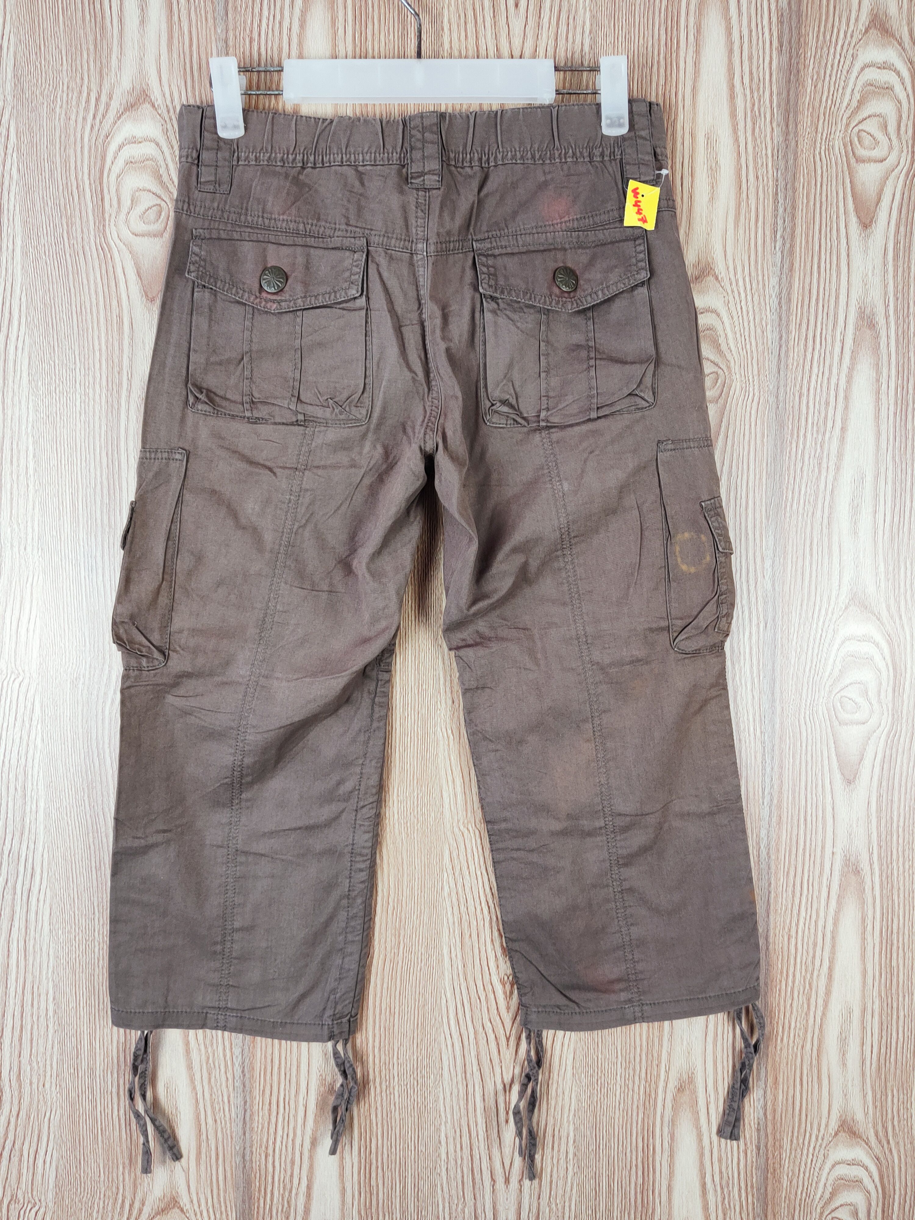 Japanese Brand Japan Brown Multipocket Cargo Short cropped Pants #W447 Size US 29 - 7 Thumbnail
