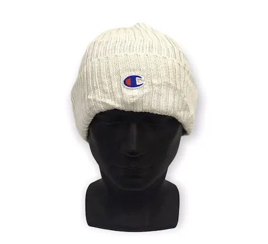 image of Champion Small Logo Knit Beanie Hat, Men's