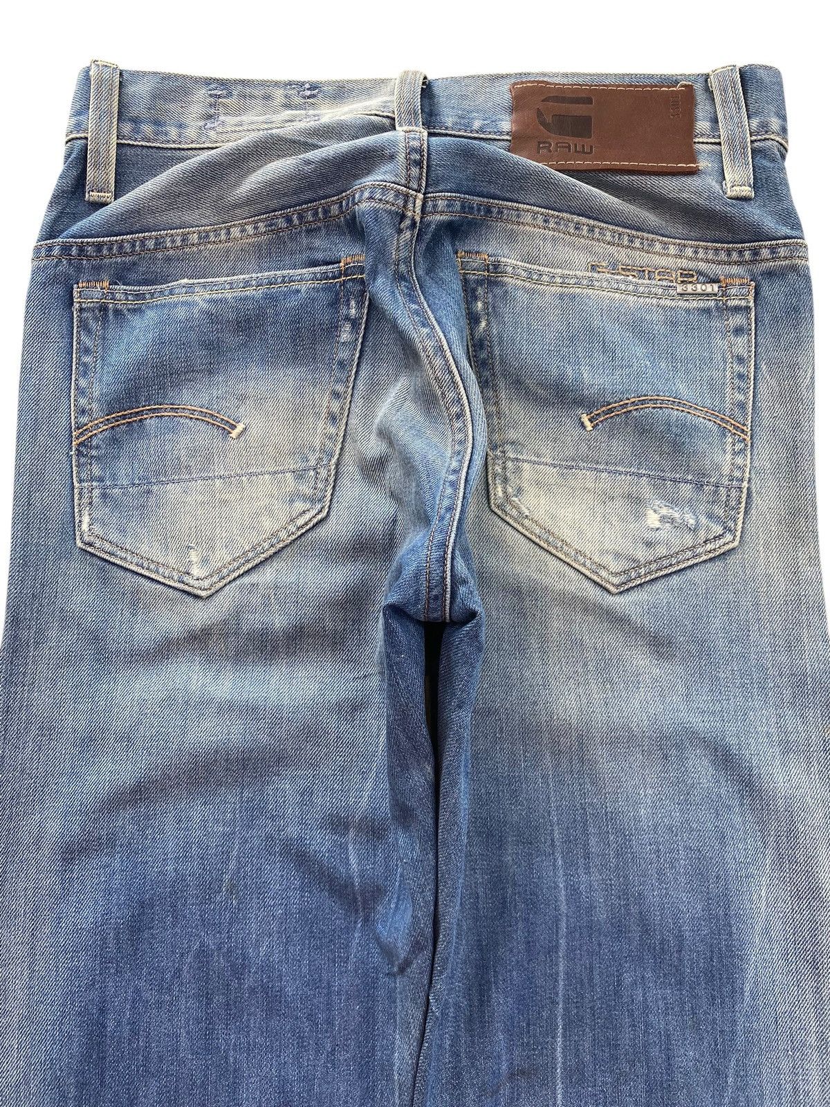 G-Star G-star Faded Wash Distressed Straight Leg Style Jeans Size US 28 / EU 44 - 4 Thumbnail