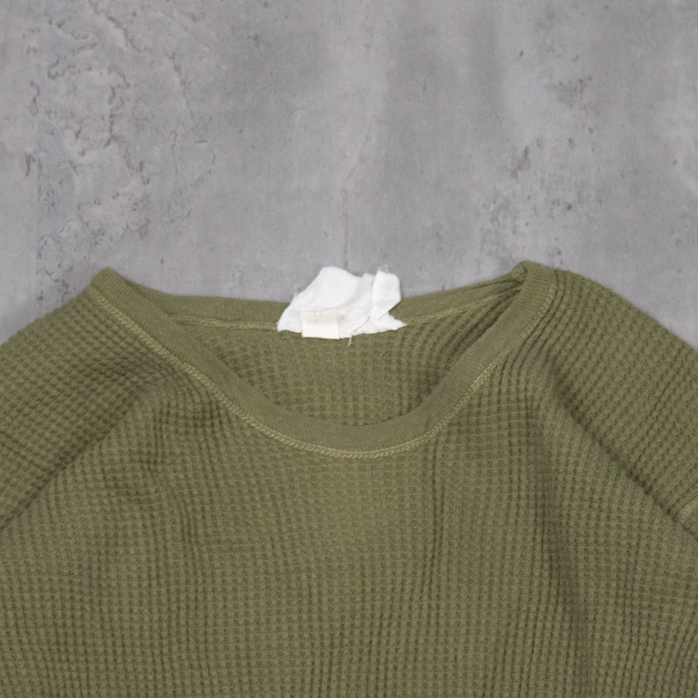 Vintage Vintage 1990’s Waffle Long Sleeve Green Thermal T-Shirt Size US S / EU 44-46 / 1 - 6 Thumbnail