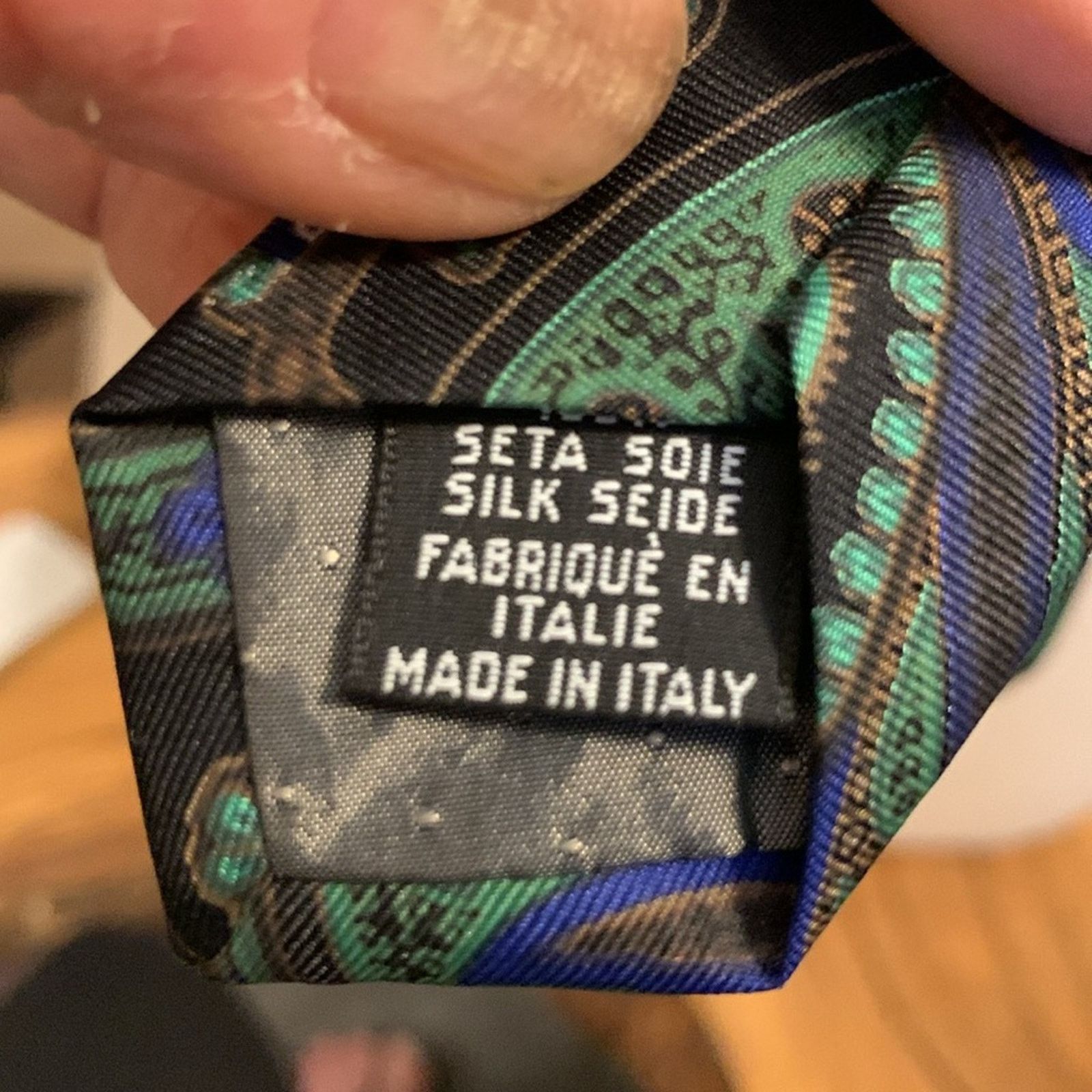 Gianfranco Ferre Gianfranco Ferre Italy blue green silk twill paisley necktie Size ONE SIZE - 8 Thumbnail