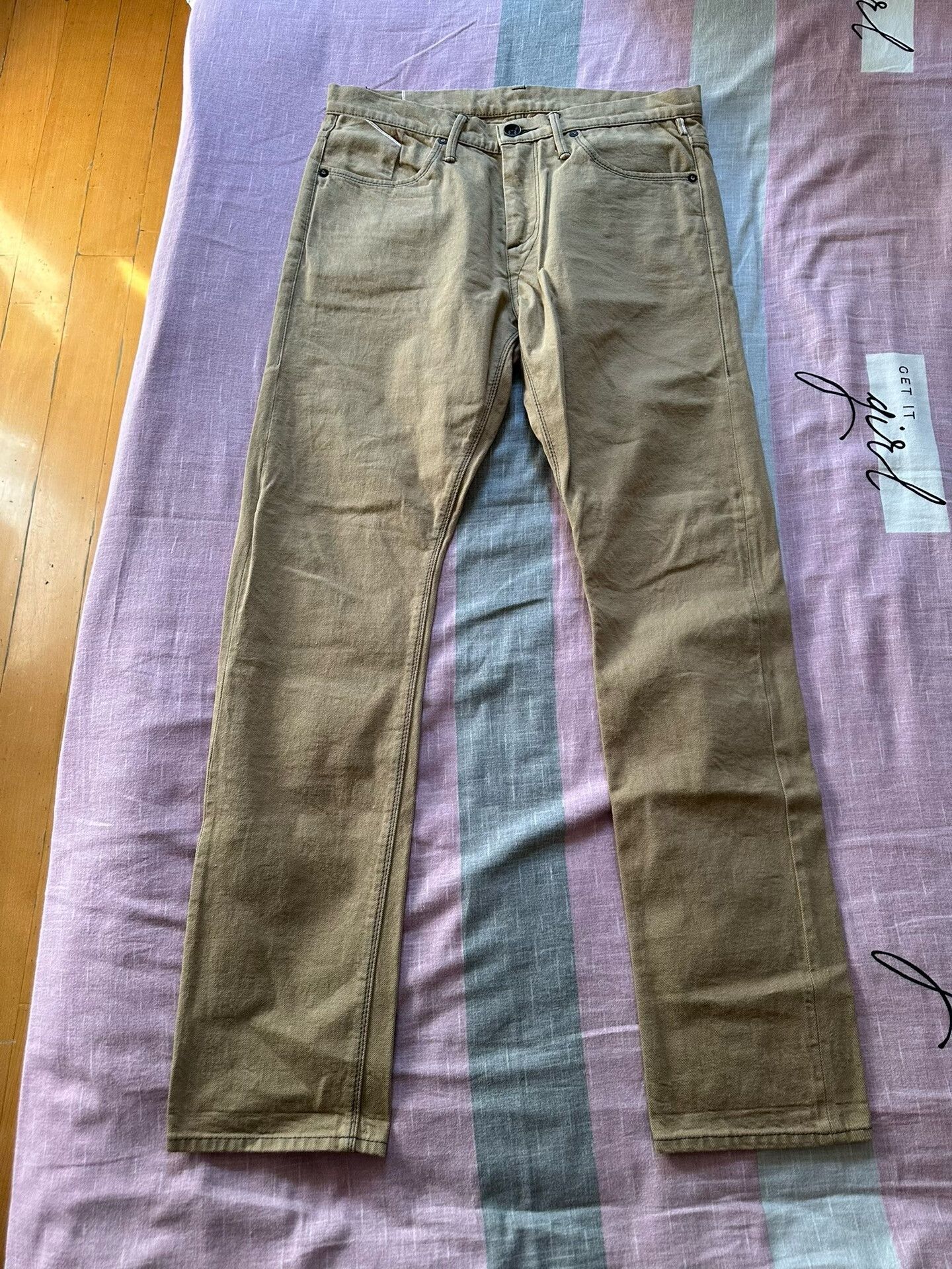 MATiAS Matias Khaki Military Casual Pants Size US 33 - 1 Thumbnail