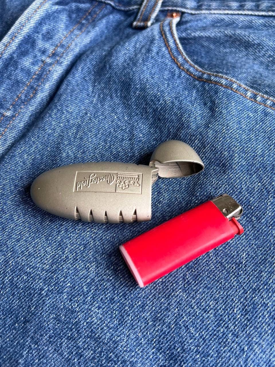 Vintage CHESTERFIELD STEEL lighter case logo collections 90s