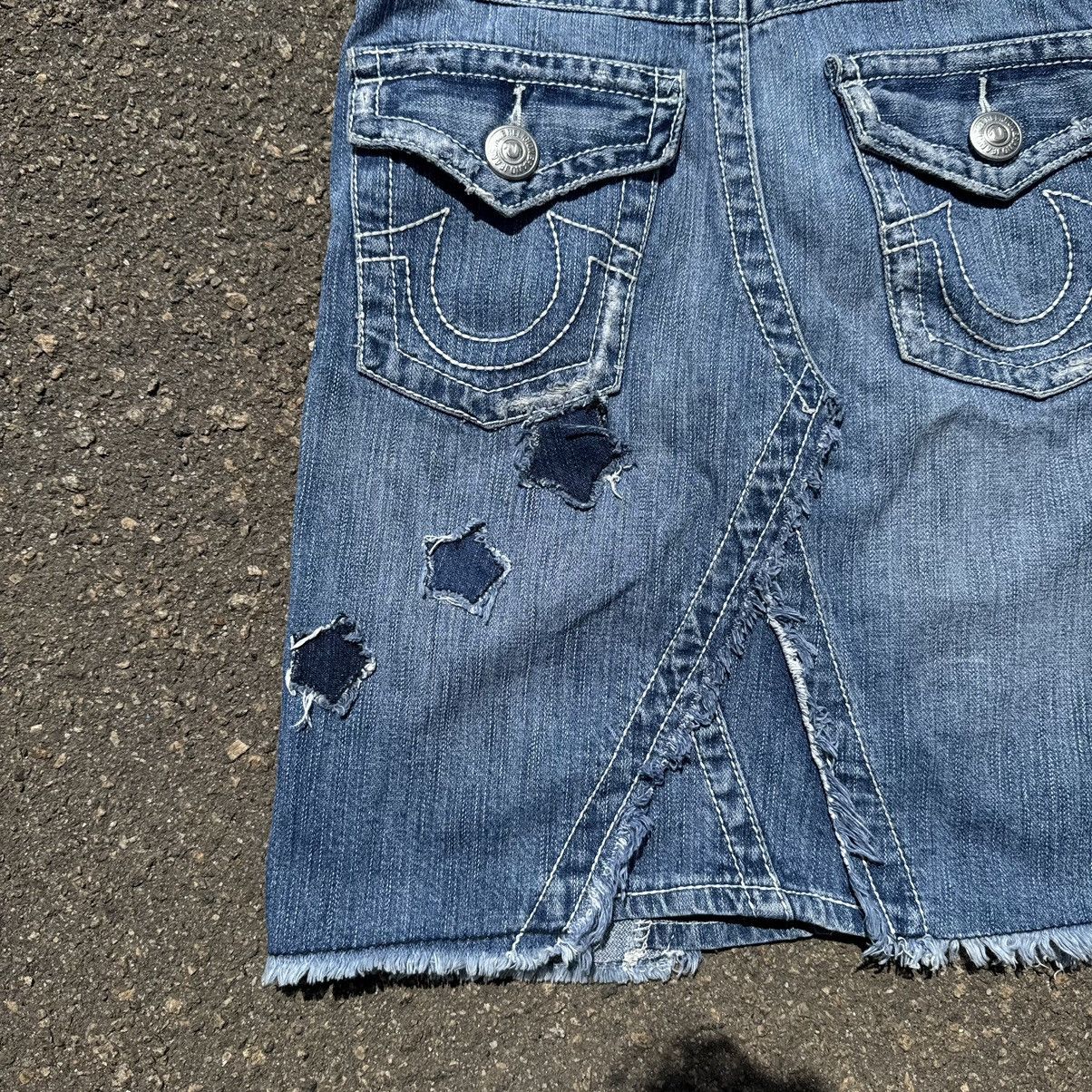 True Religion vintage 90s true religion distressed skirt jeans pants Size 28" / US 6 / IT 42 - 5 Thumbnail