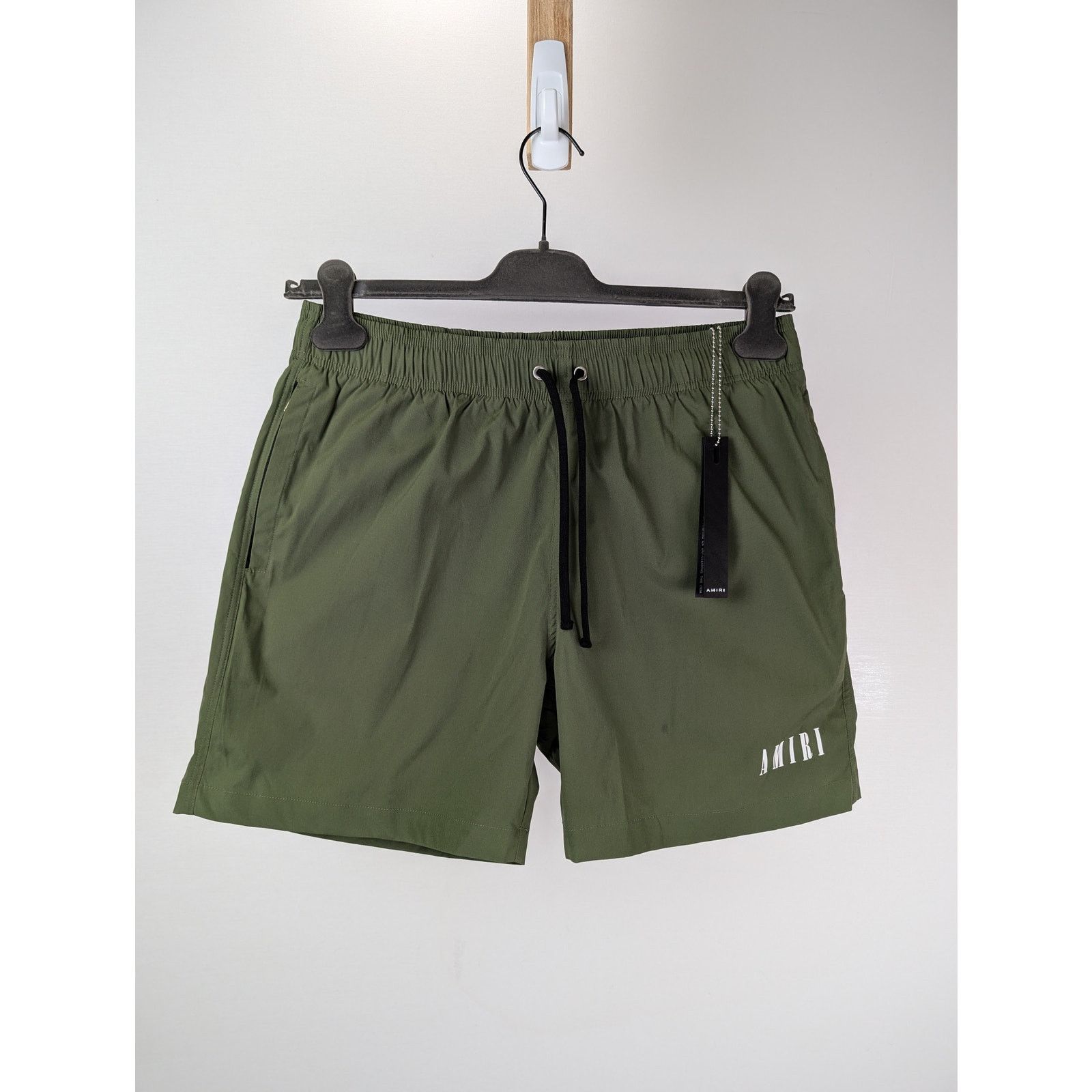 Amiri o1rshd1 Core Logo Swimtrunk Swim Wear Shorts Military Green Size US 38 / EU 54 - 1 Thumbnail