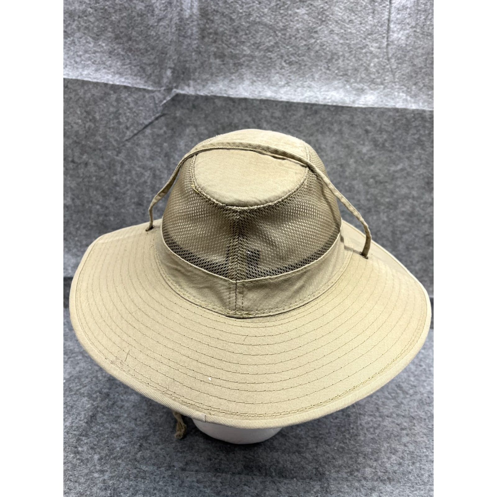 Vintage Dorfman Pacific Bucket Hat Adult S Beige Cotton Nylon Knit Hat/Cap Casual Travel Workwear Mens Size ONE SIZE - 6 Thumbnail