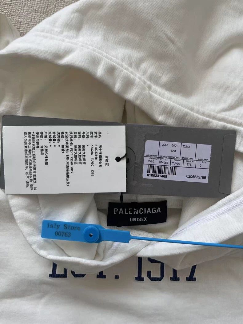 Balenciaga Balenciaga size 2 Letter Logo printed hooded long sleeve sw Size US S / EU 44-46 / 1 - 4 Thumbnail