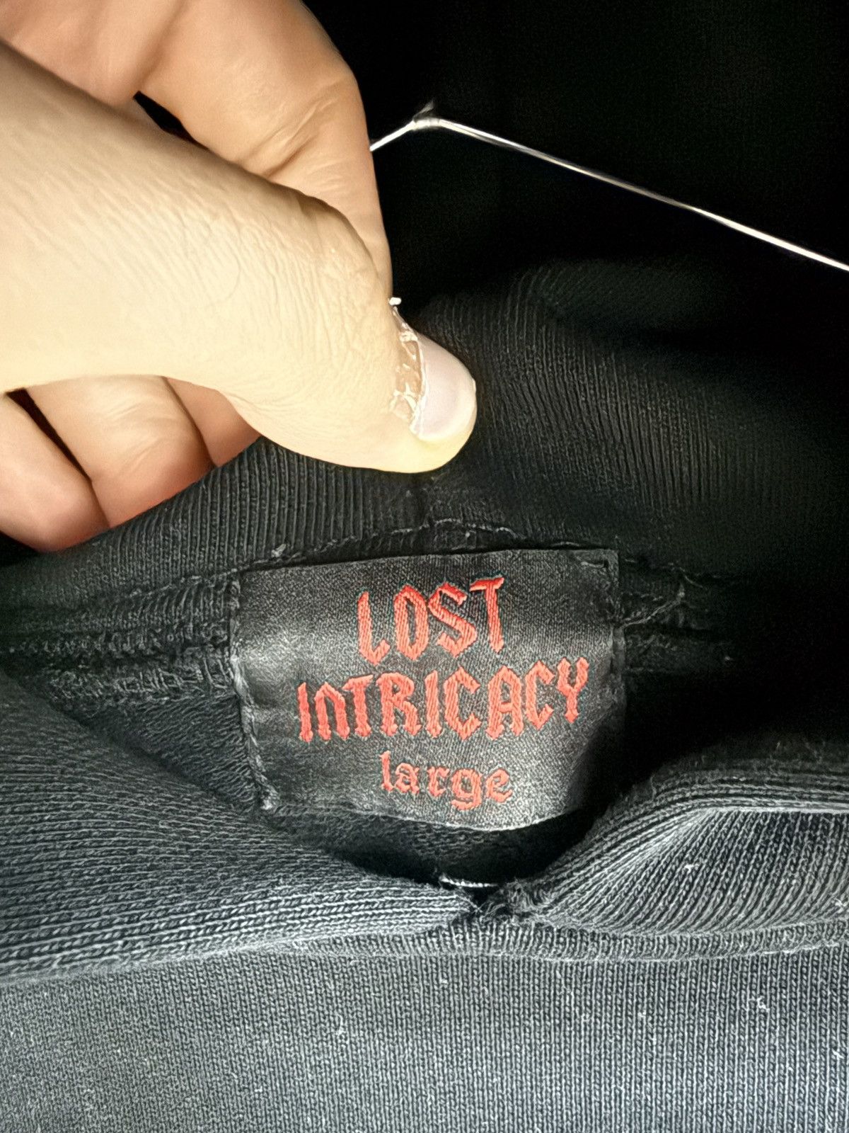LOST INTRICACY Lost Intricacy Black Pull Over Hoodie Size US L / EU 52-54 / 3 - 5 Thumbnail