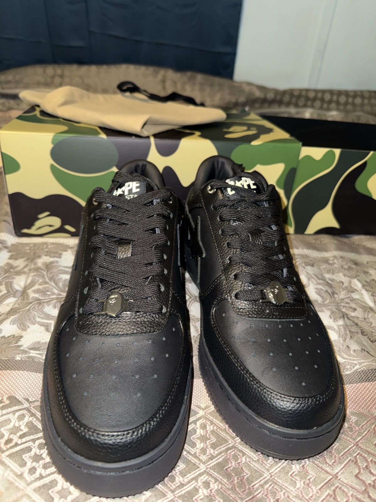 Bape Bapesta Triple Black Size US 11 / EU 44 - 4 Thumbnail