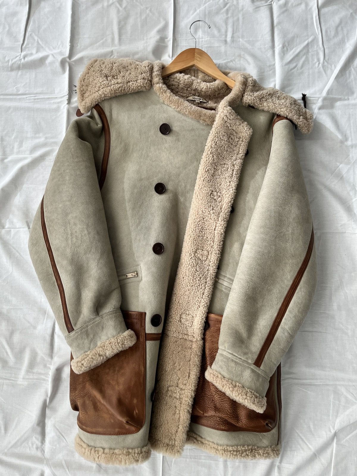 Yeezy Yeezy Season 5 Vintage Shearling Long hooded Hudson Coat Size US M / EU 48-50 / 2 - 15 Thumbnail