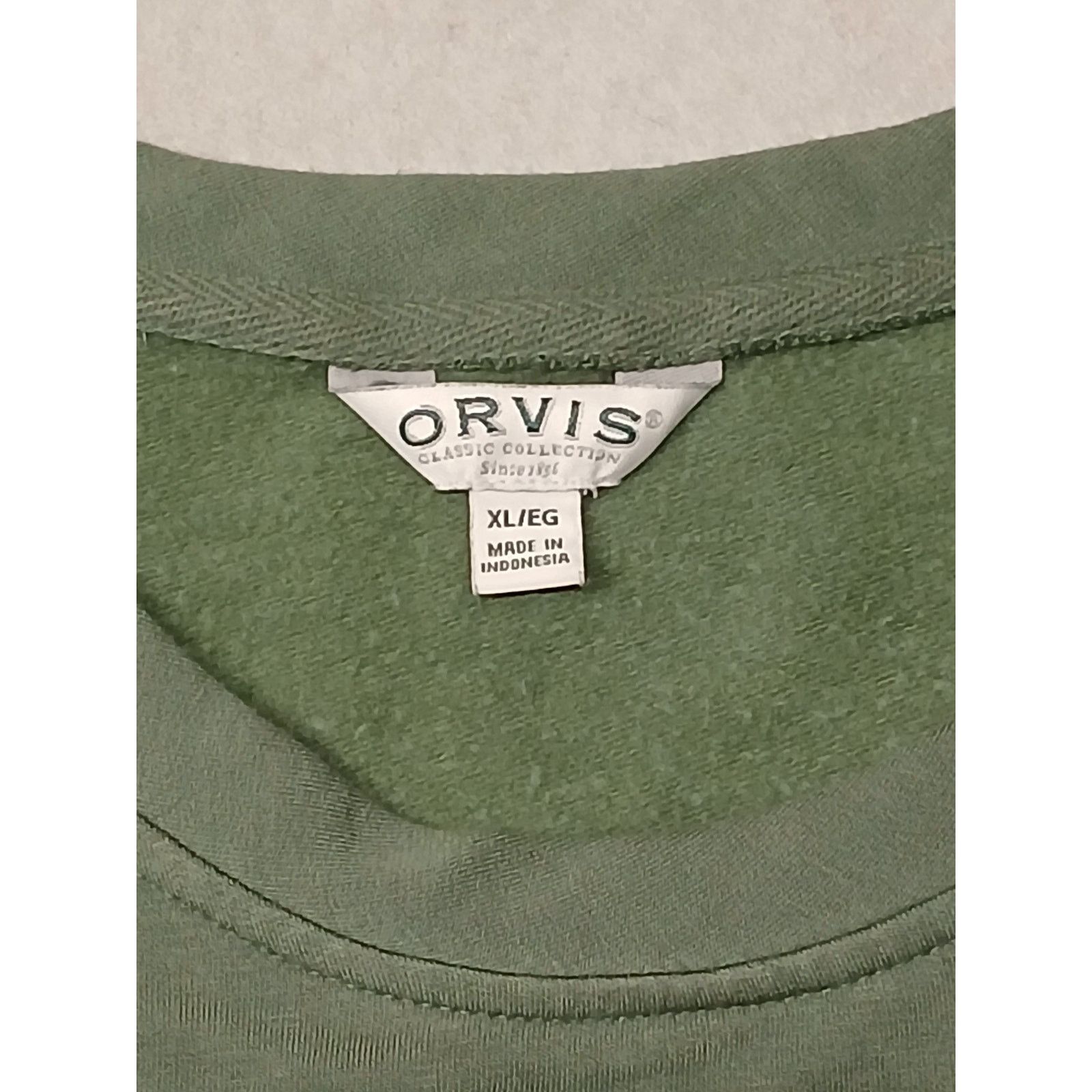 Orvis Orvis (XL) Men's Olive Green Crewneck Pullover Sweatshirt Size US XL / EU 56 / 4 - 5 Thumbnail