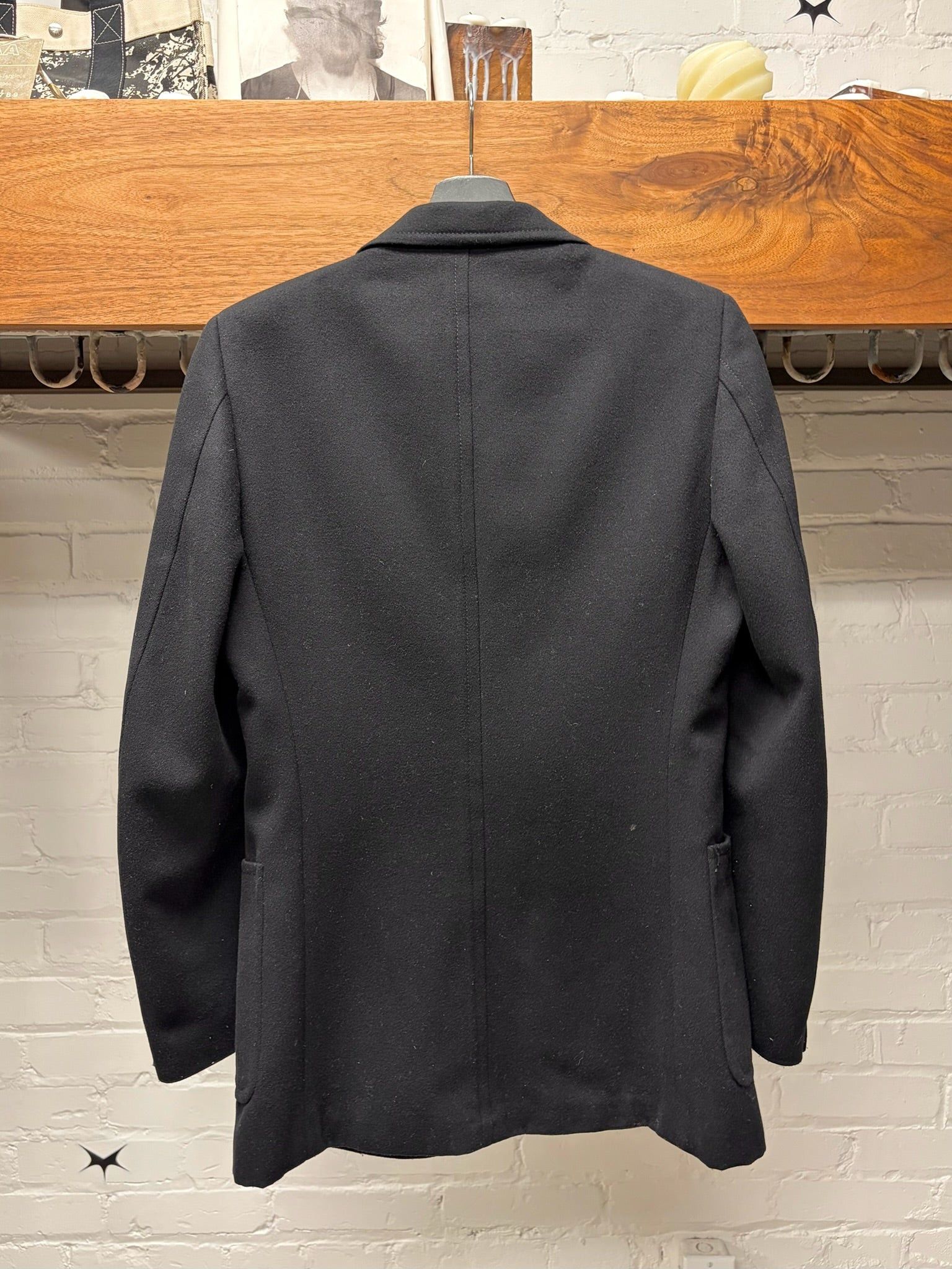 Gucci Vintage Gucci ‘Sharp Lapel’ Black Cotton Tailored Blazer Size 46R - 5 Thumbnail