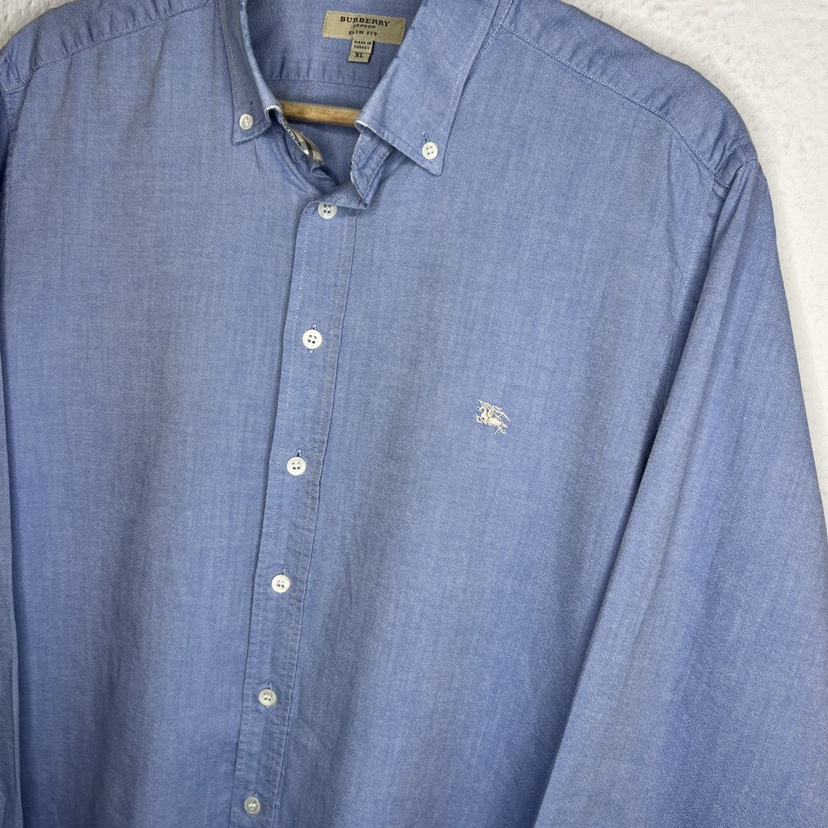 Burberry Burberry Shirt Blue Nova Check Culfs Retro Y2K Hype Print Size US XL / EU 56 / 4 - 4 Thumbnail