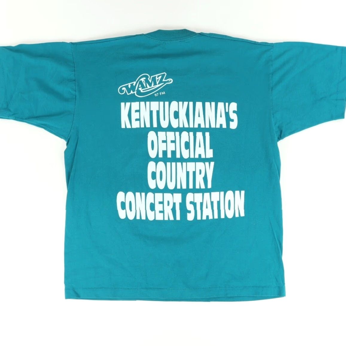 Fruit Of The Loom VTG Fruit of the Loom WAMZ Country Radio 97 FM Solid T-Shirt Teal Men's XL Shirt Size US XL / EU 56 / 4 - 4 Thumbnail