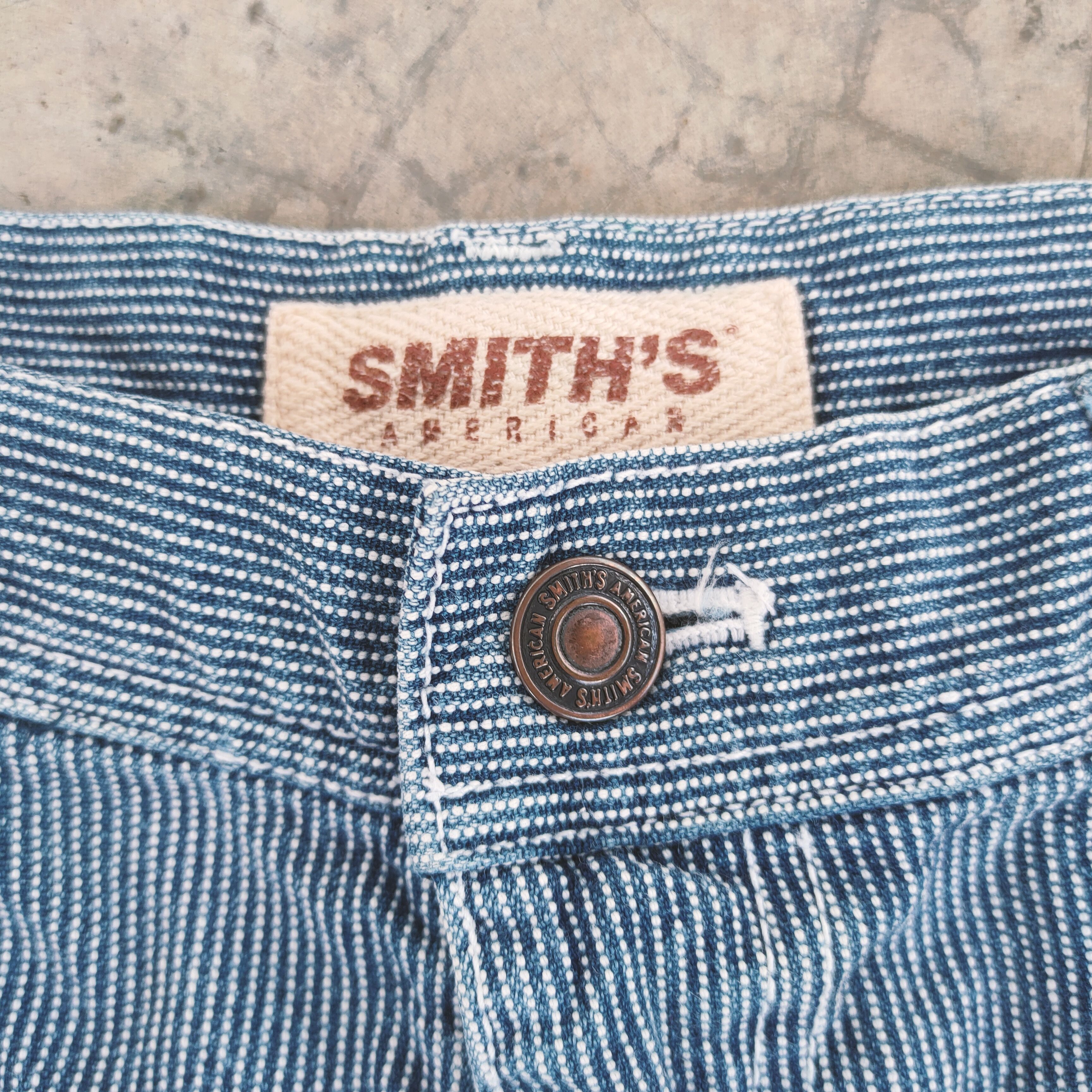 Smith's American VINTAGE SMITH AMERICAN HICKORY STRIPE CARGO PANTS Size US 30 / EU 46 - 5 Thumbnail