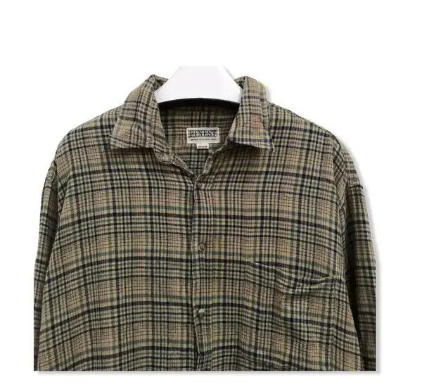 Flannel × Vintage Vintage Finest Plaid Tartan Flannel Shirt 👕 Size US M / EU 48-50 / 2 - 2 Thumbnail