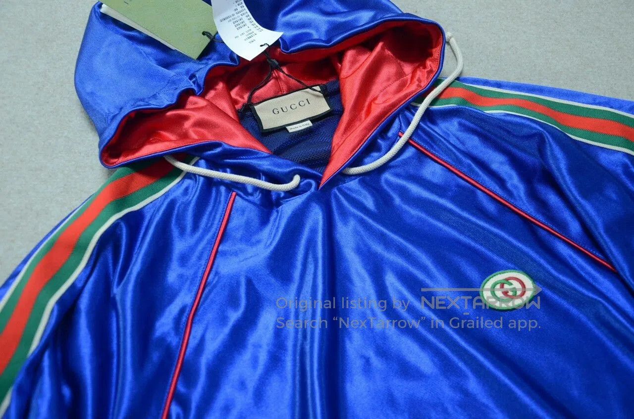Gucci gucci silk hooded sport jacket sweatshirt. Size US M / EU 48-50 / 2 - 3 Thumbnail