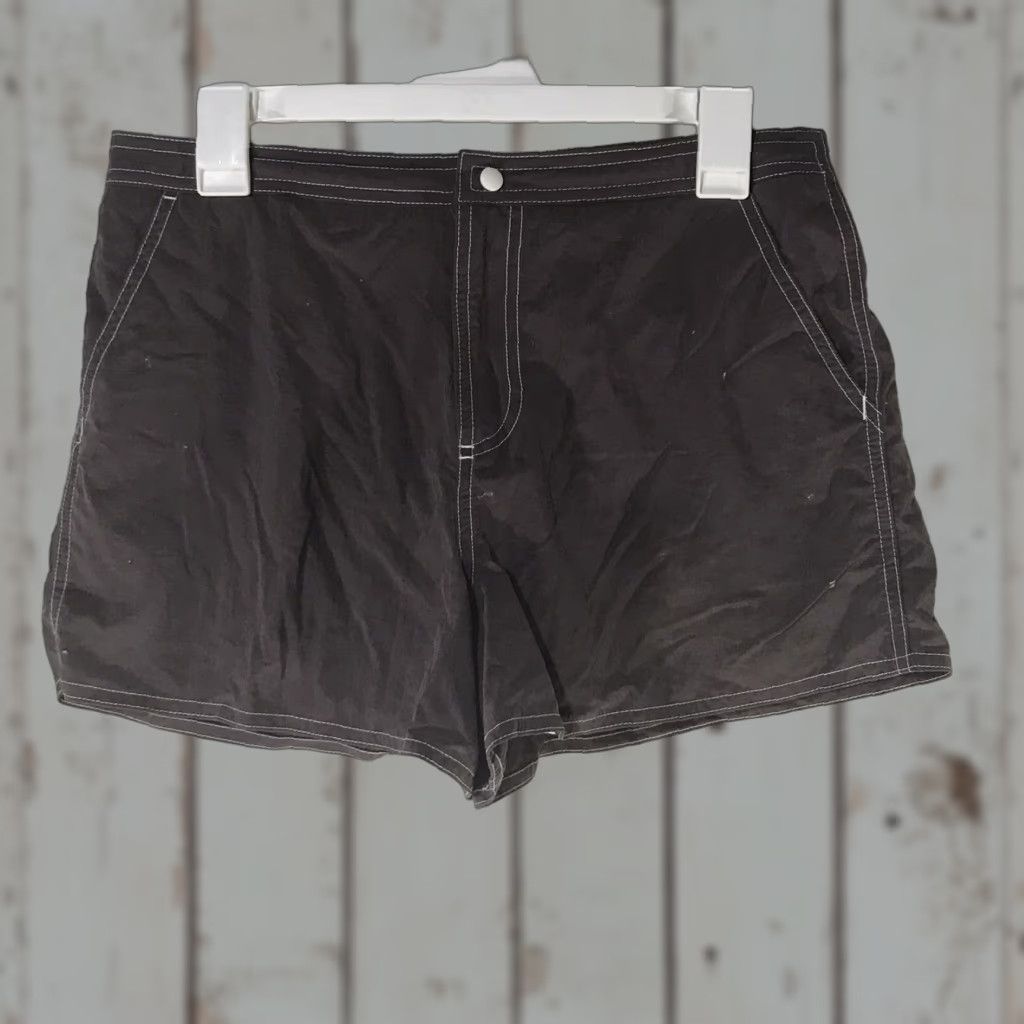 Vintage Beach House Gray Swim Shorts Womens Size 10 Solid Quick Dry Pockets Lightweight Size 32" / US 10 / IT 46 - 1 Thumbnail